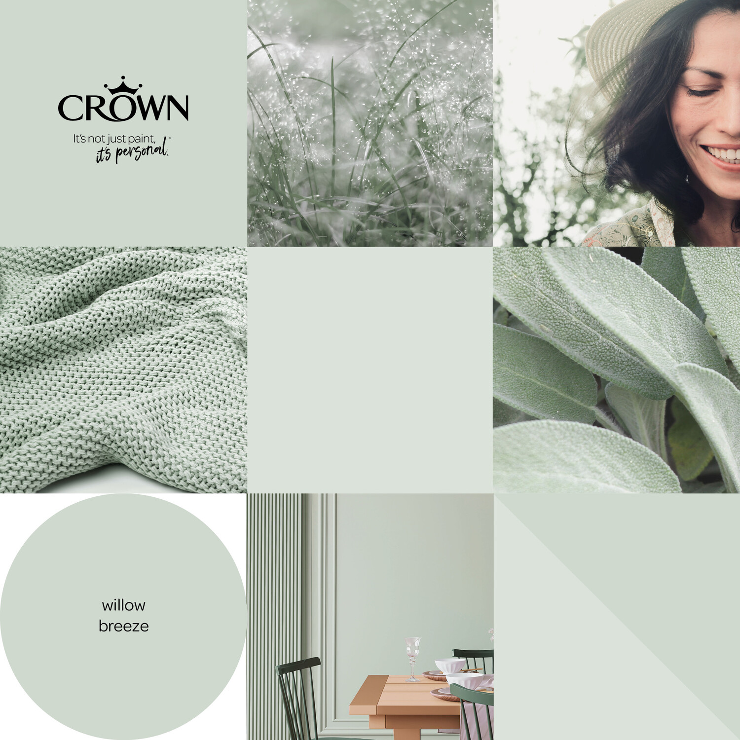 Crown Breatheasy Matt Emulsion Tester Pot - Willow Breeze Image 3