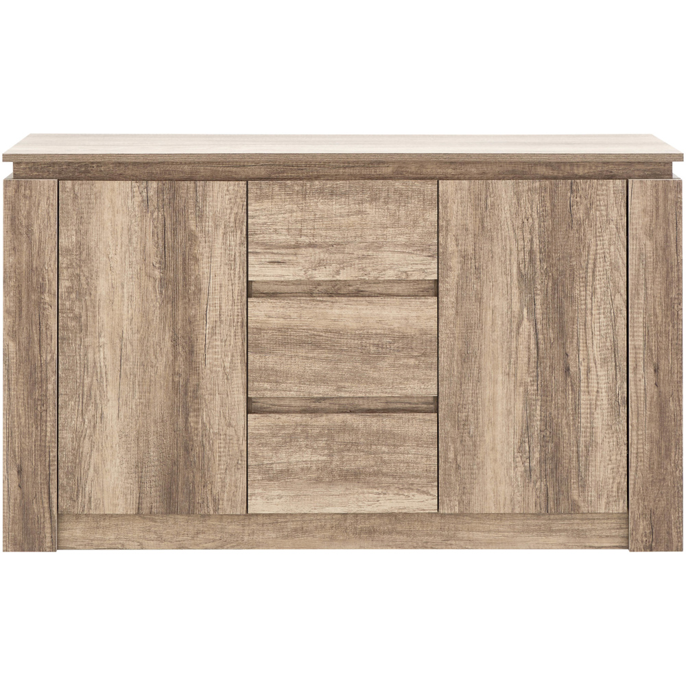 GFW Canyon 2 Door 3 Drawer Oak Grey Sideboard Image 2