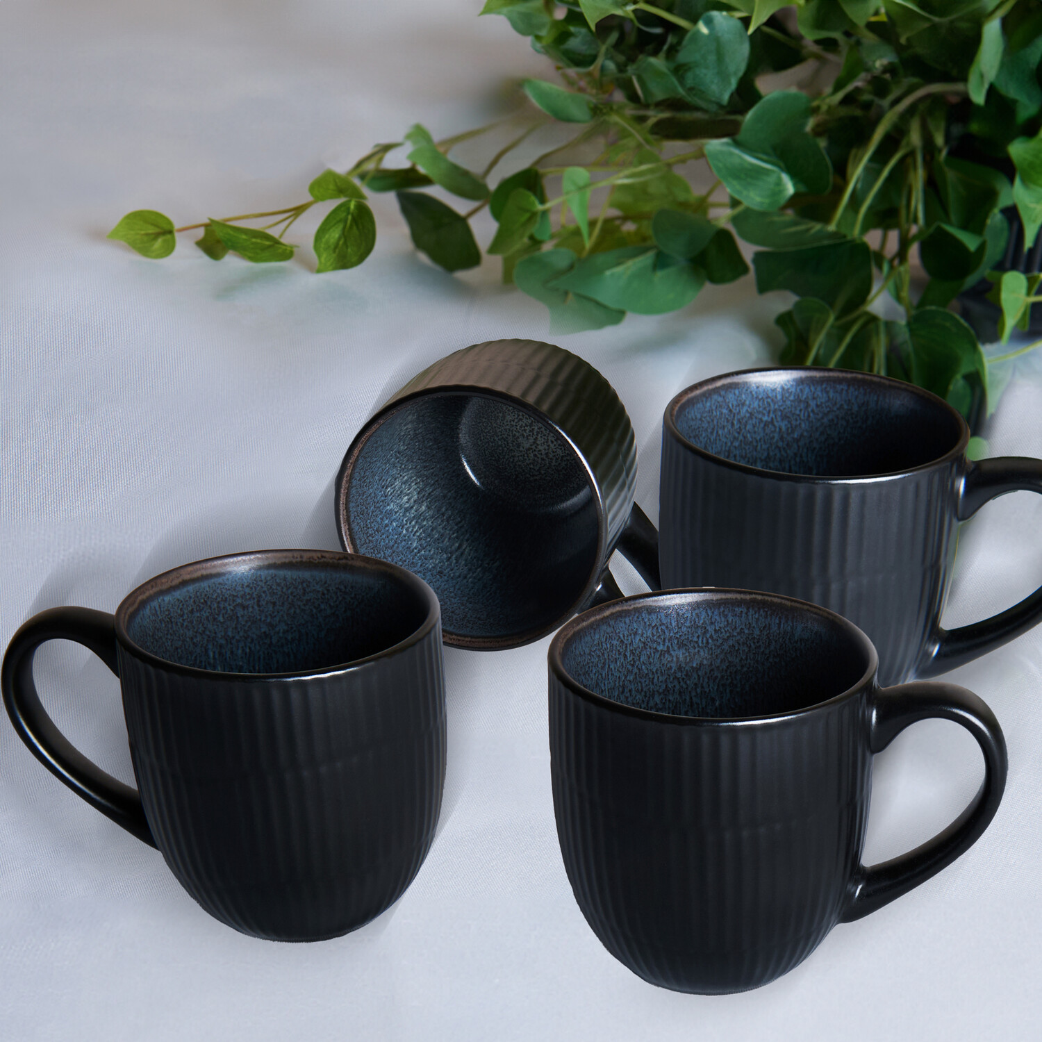 Pack of 4 Indigo Mugs Deep Blue Image 2