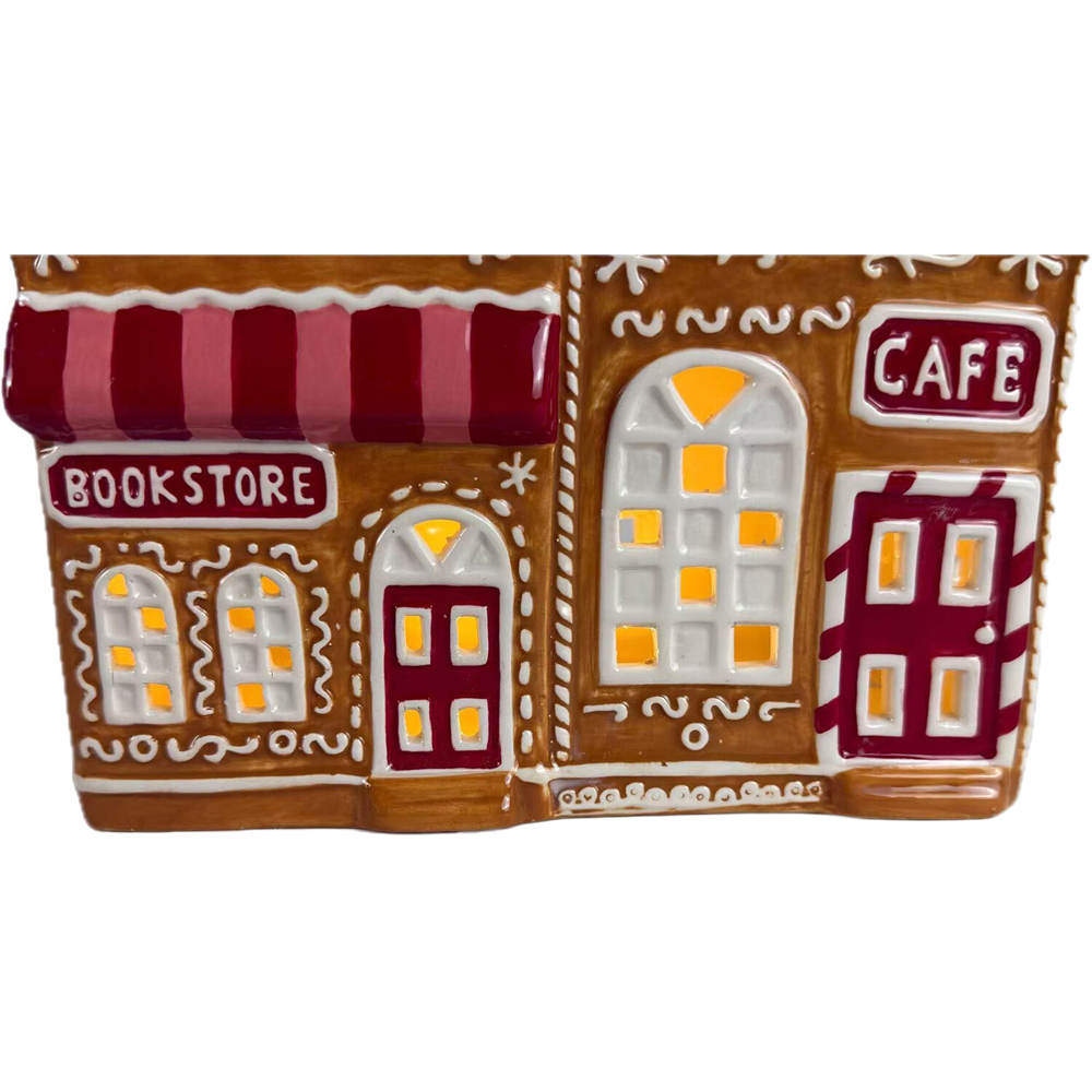 LED Gingerbread Cafe Decoration Brown Image 4