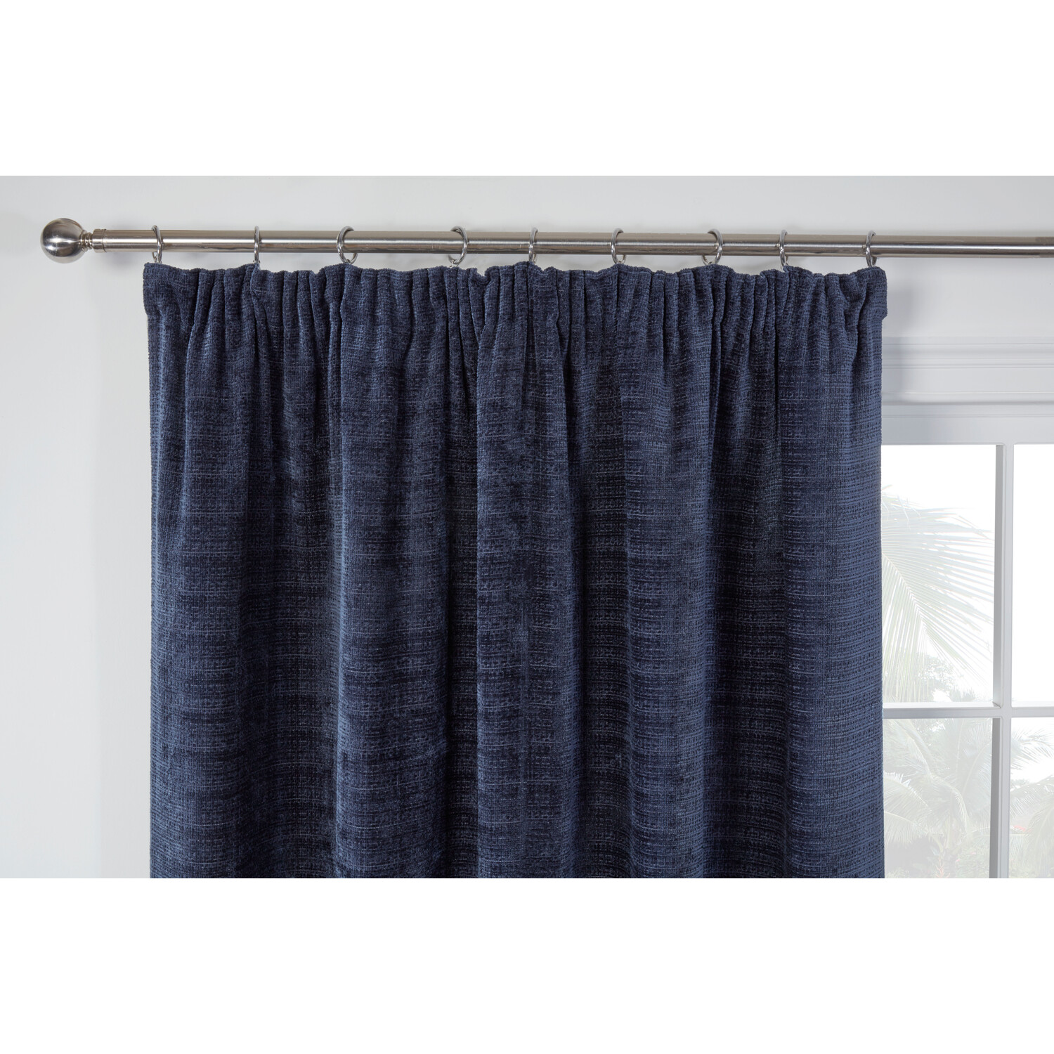 Divante Rennes Navy Chenille Taped Curtain 229 x 229cm Image 3
