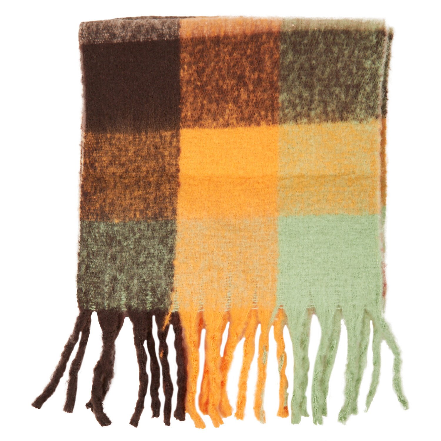 Womens Dark Coloured Scarf - Multicolour Image 1