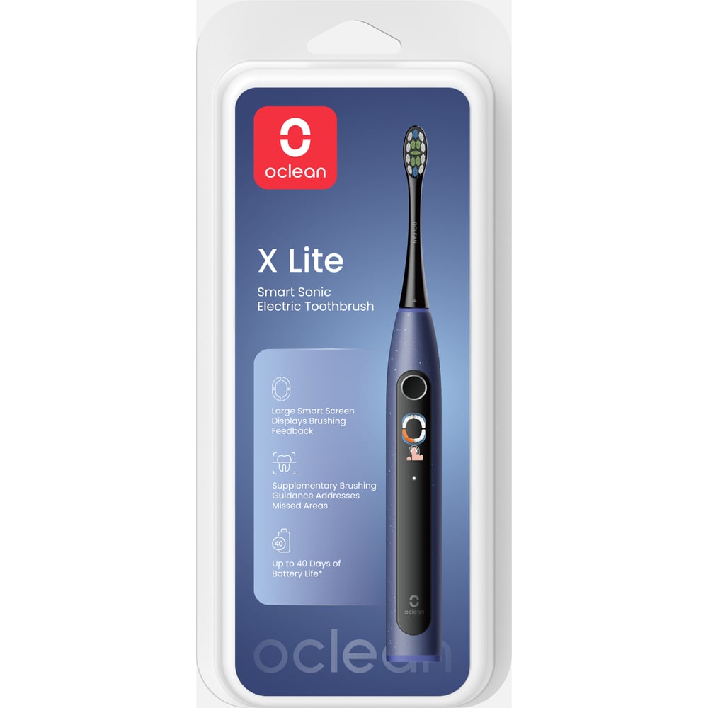 Oclean X Lite Blue Smart Sonic Electric Toothbrush Bundle Pack with 6 Brush Heads Image 6