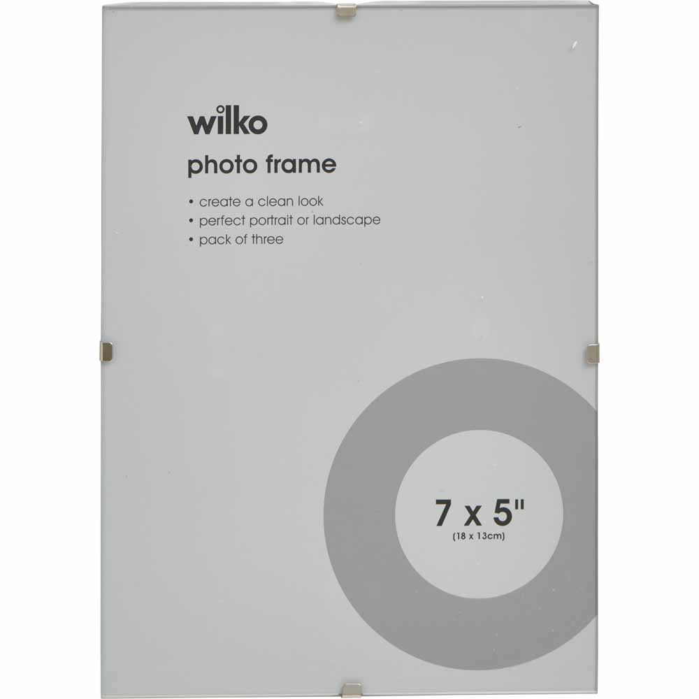 Wilko Clip Frame 7 x 5 Inch 3 Pack Wilko