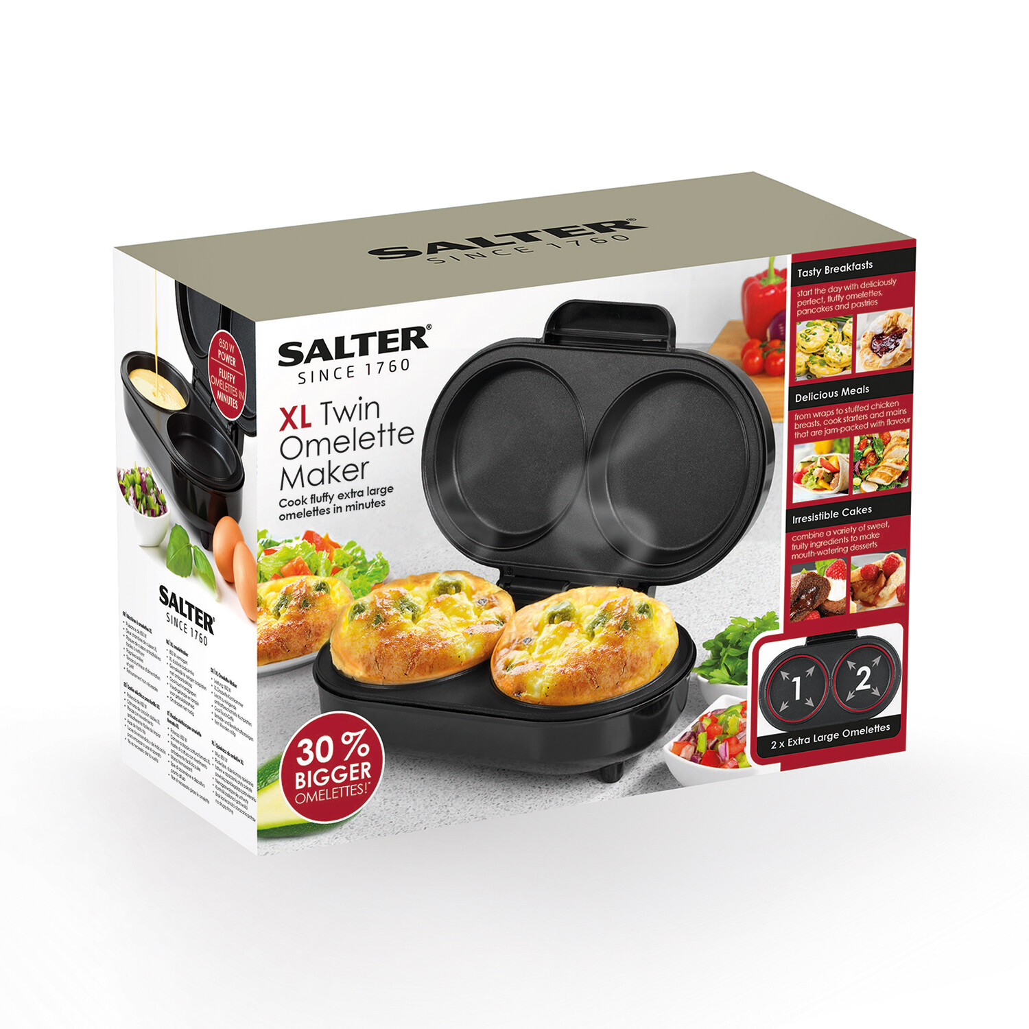 Salter Twin Omelette Maker XL Image 4