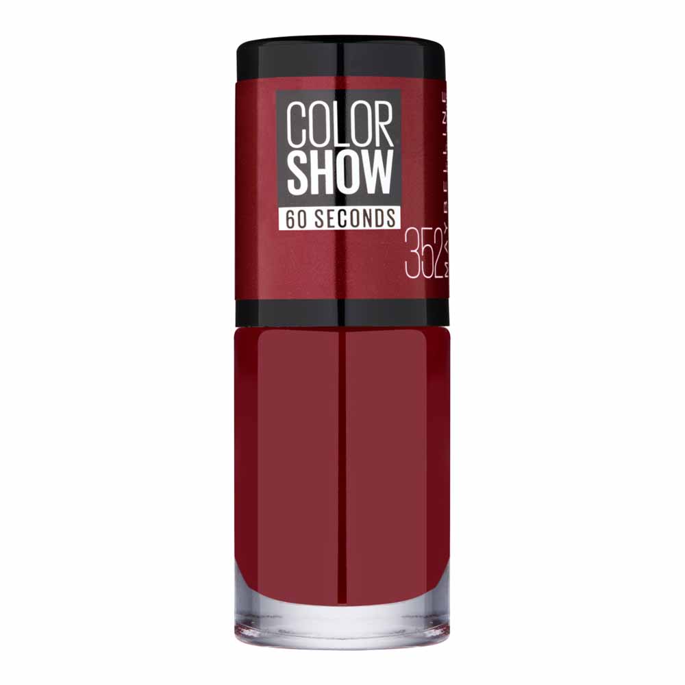 Maybelline Color Show Nail Polish Downtown Red 352  7ml Image 1