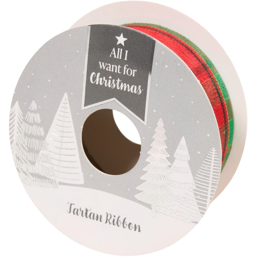 Deep Red and Tartan Ribbon Image 8