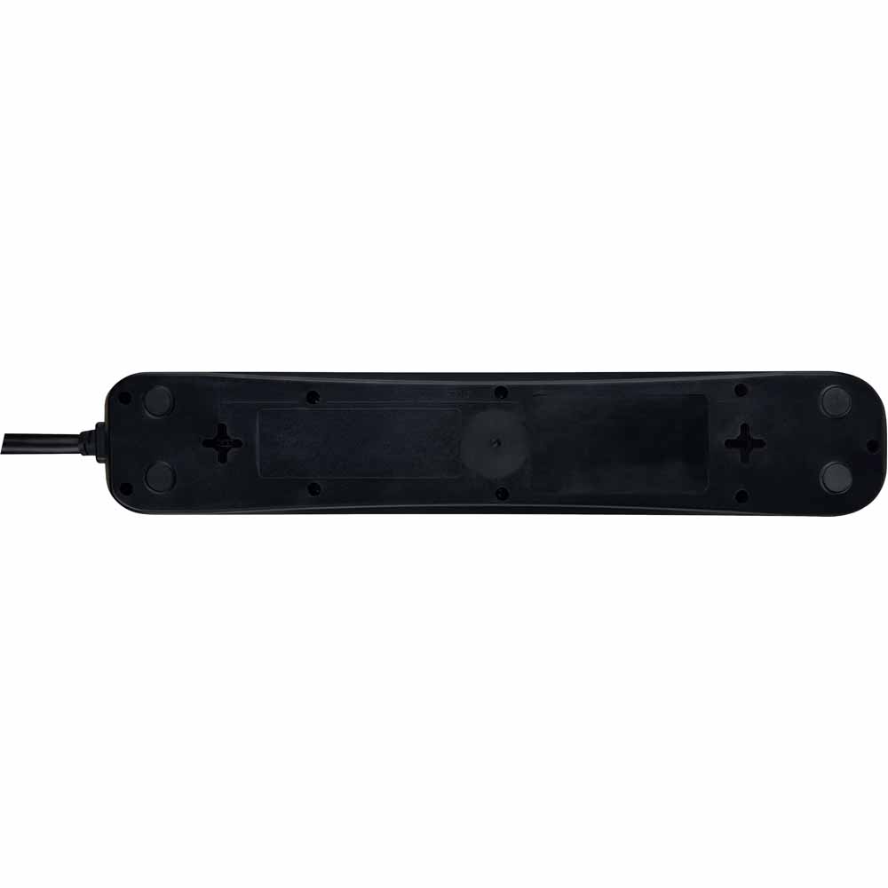 Masterplug 2m 4 Gang Black Switched Surge USB Extension Lead Image 6