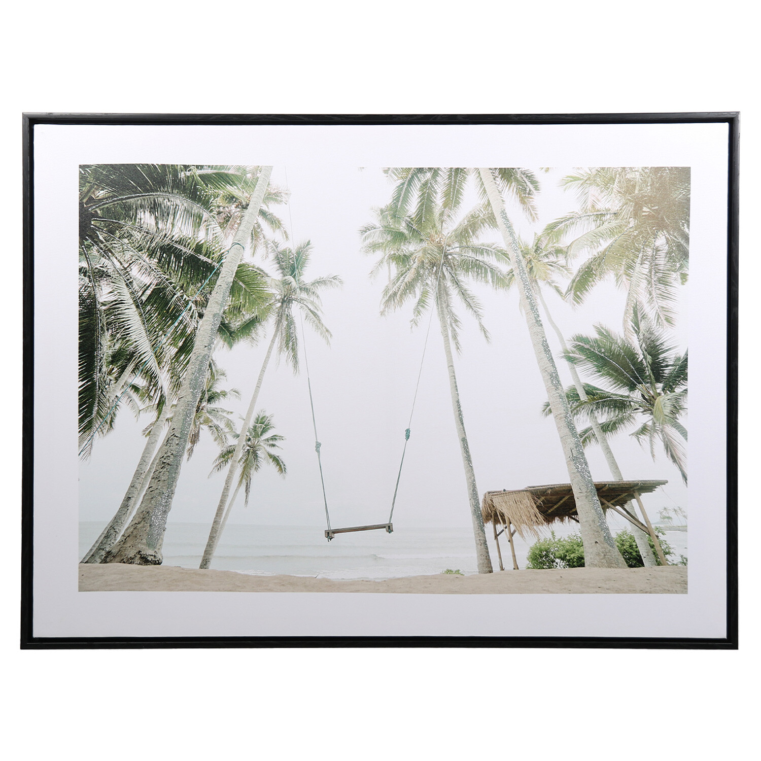 Tropical Beach Landscape Framed Canvas Image 3