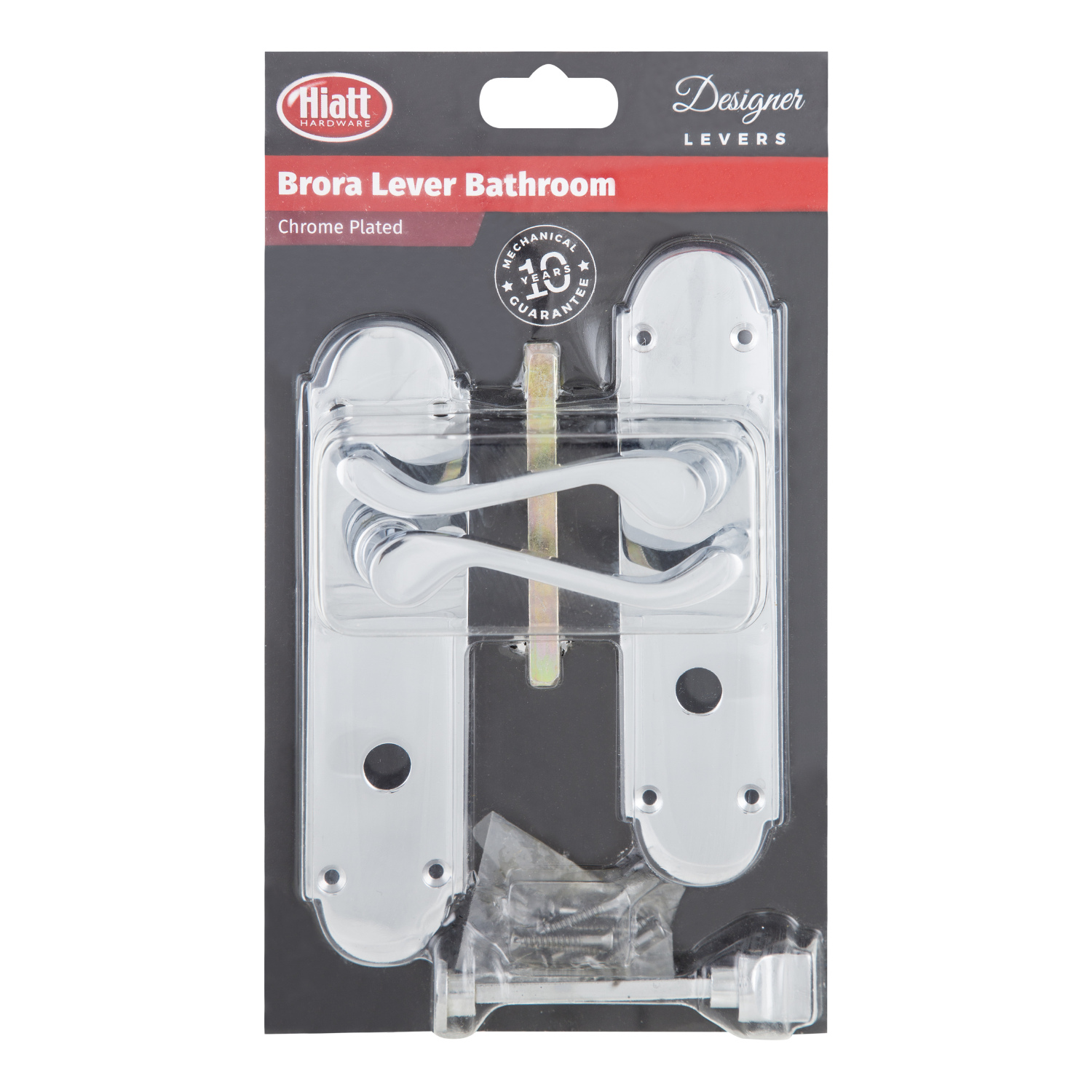 Hiatt Brora Chrome Bathroom Door Handle with Lock Set Image 2