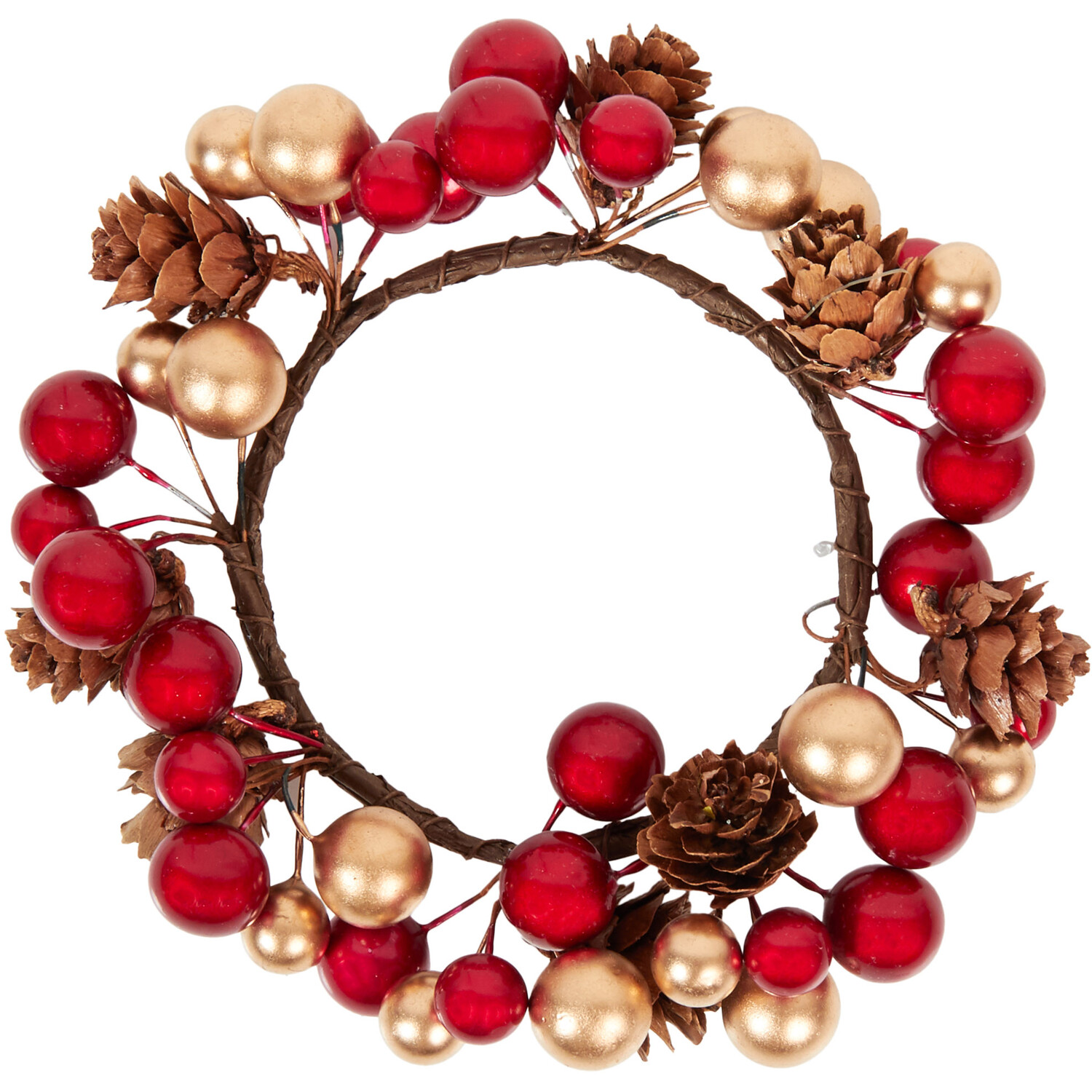 Gold Pinecone Bauble Wreath - Gold Image 4