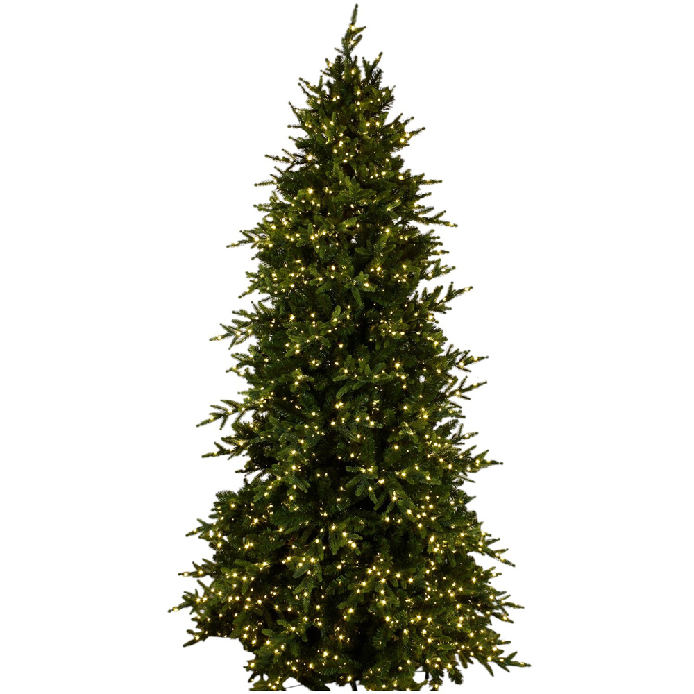 7ft Pre-Lit Opulent Artificial Fir Tree Green Image 1