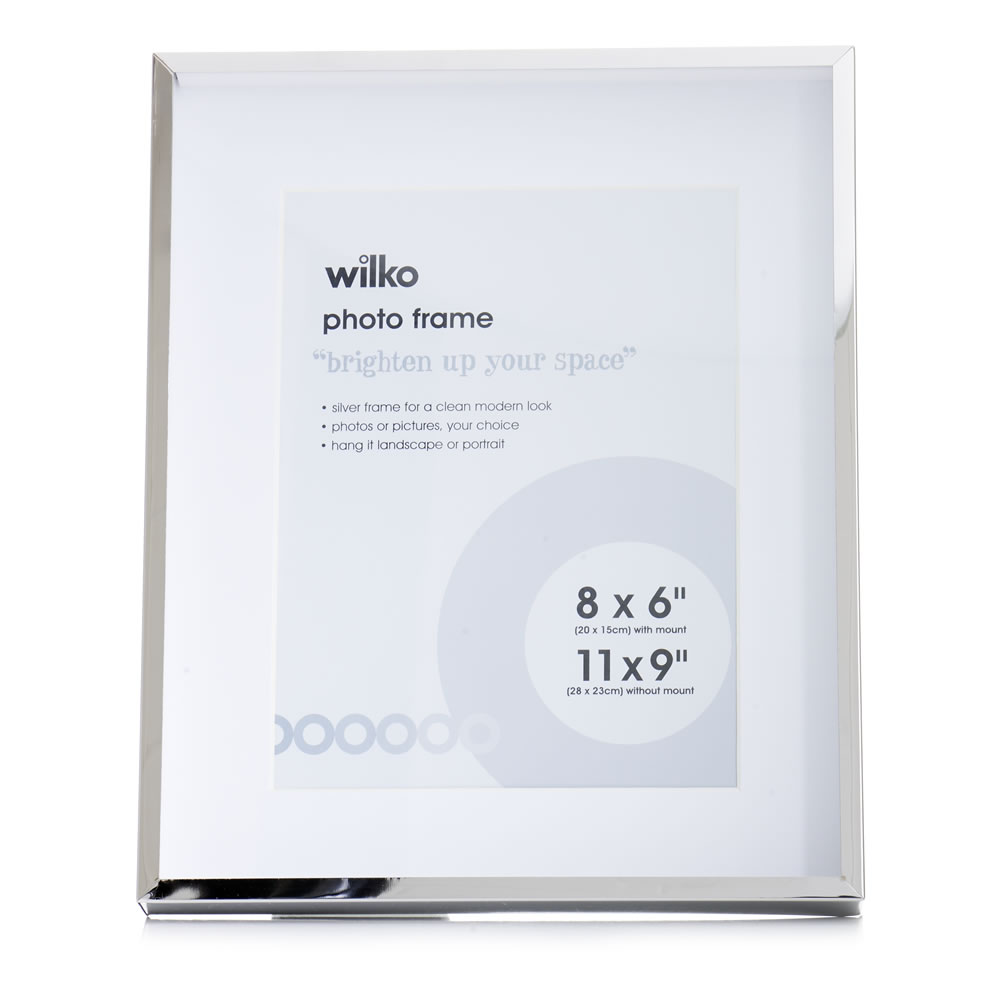 Wilko Silver Box Photo Frame 8 x 6 Inch Image 1