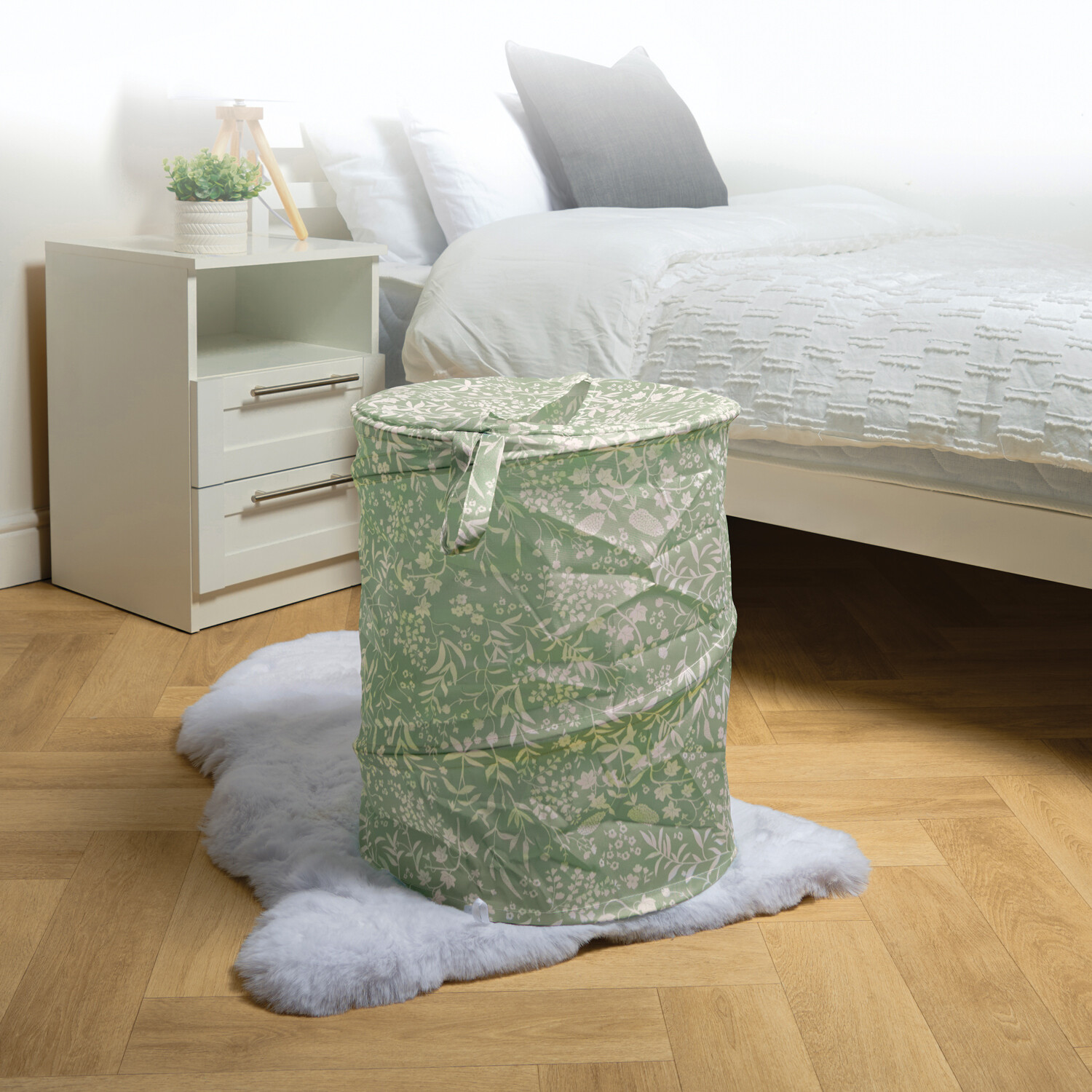 Floral Pop Up Laundry Hamper Image 3