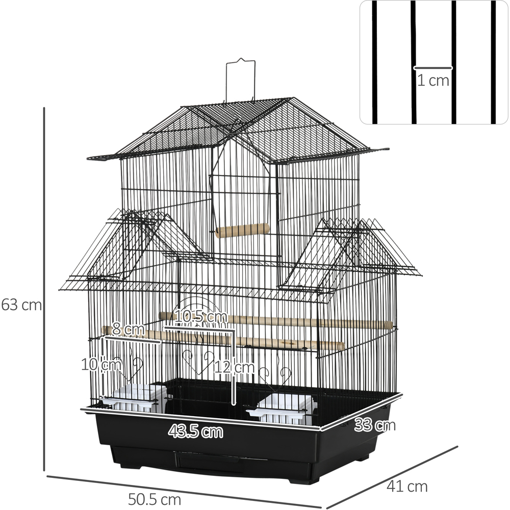 PawHut Small Black Bird Cage Image 5