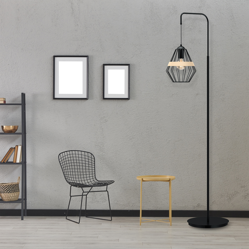 Milagro Cliff Black Floor Lamp 230V Image 8