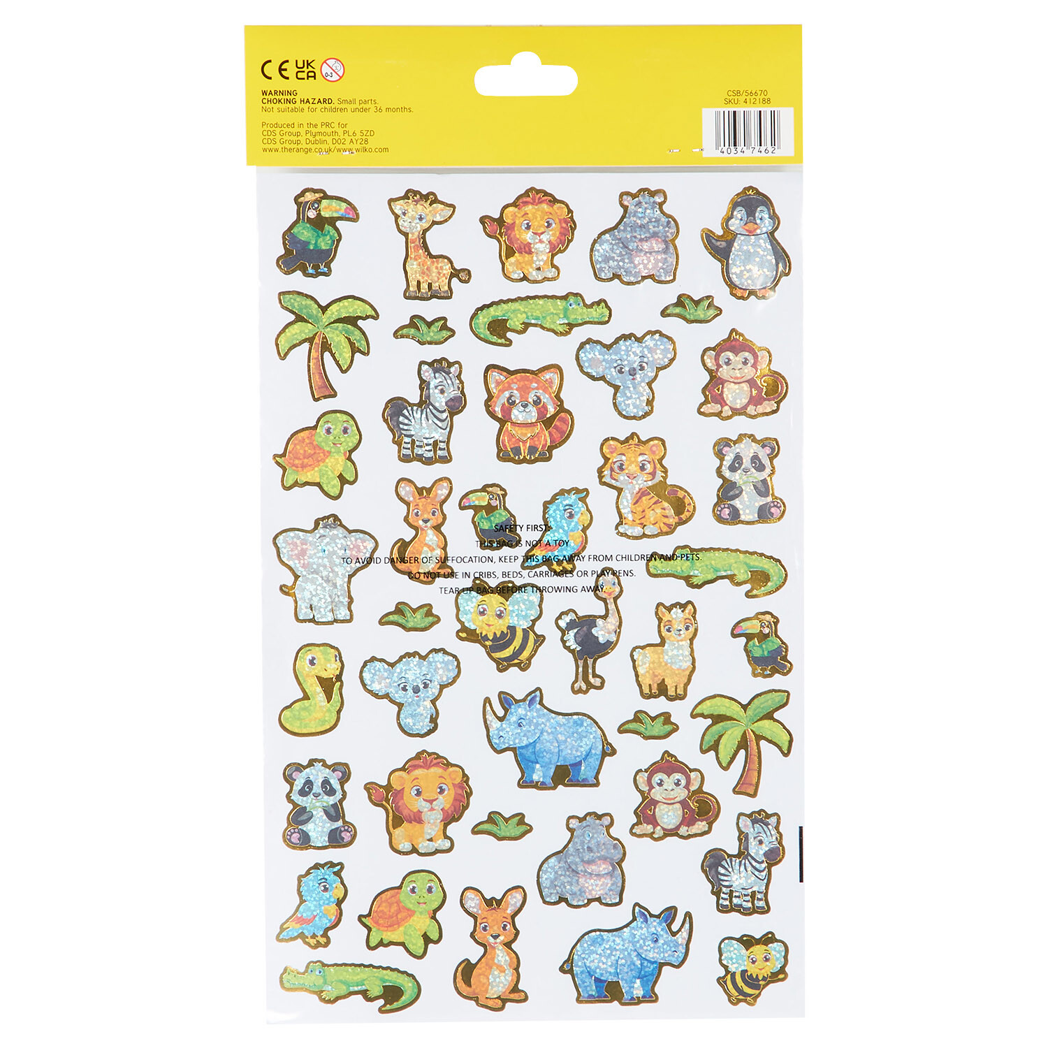 Animal Outline Stickers Multicolour Image 2