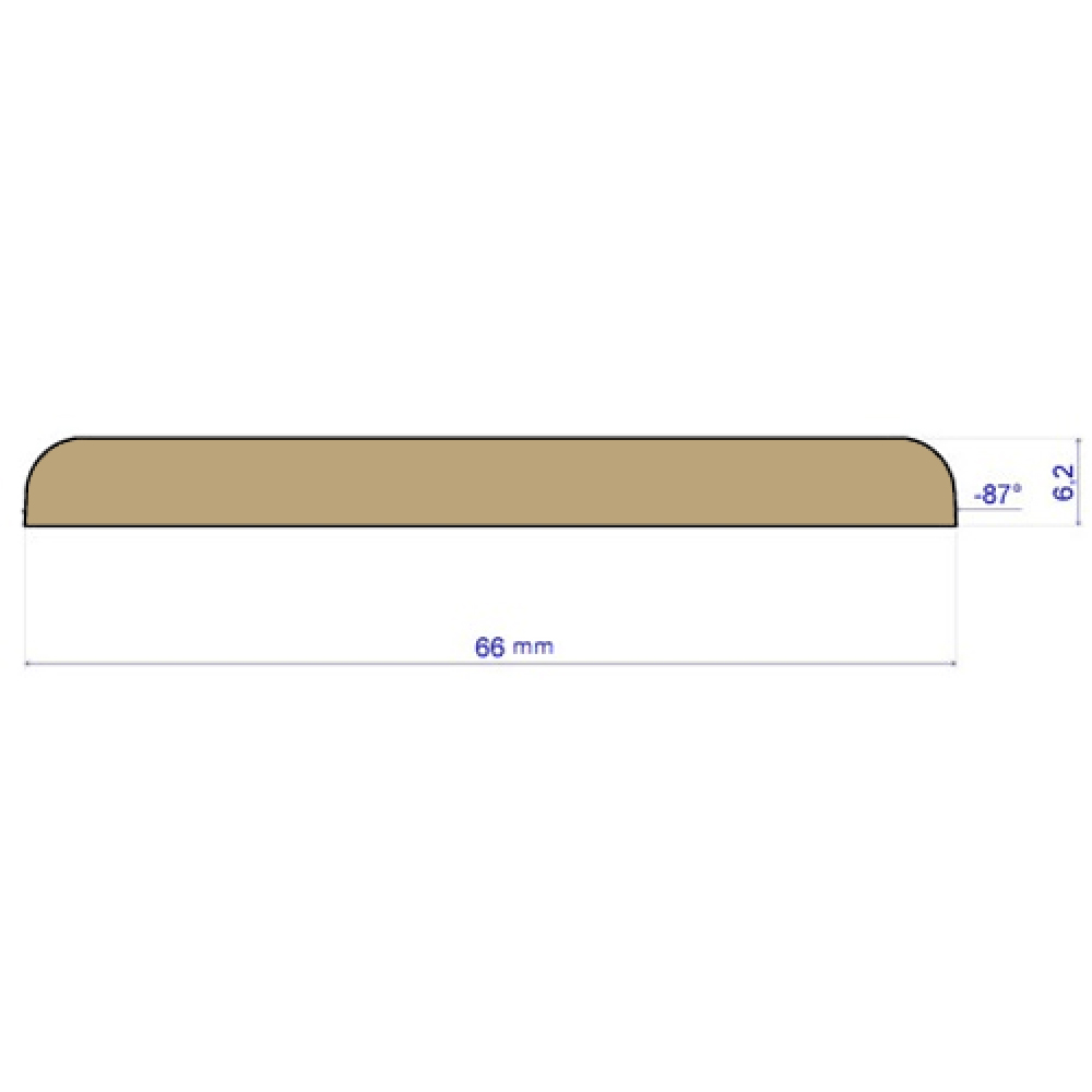 Signature Collection 66mm Wide Unfinished Solid Oak Flat Plate 90cm Image 3