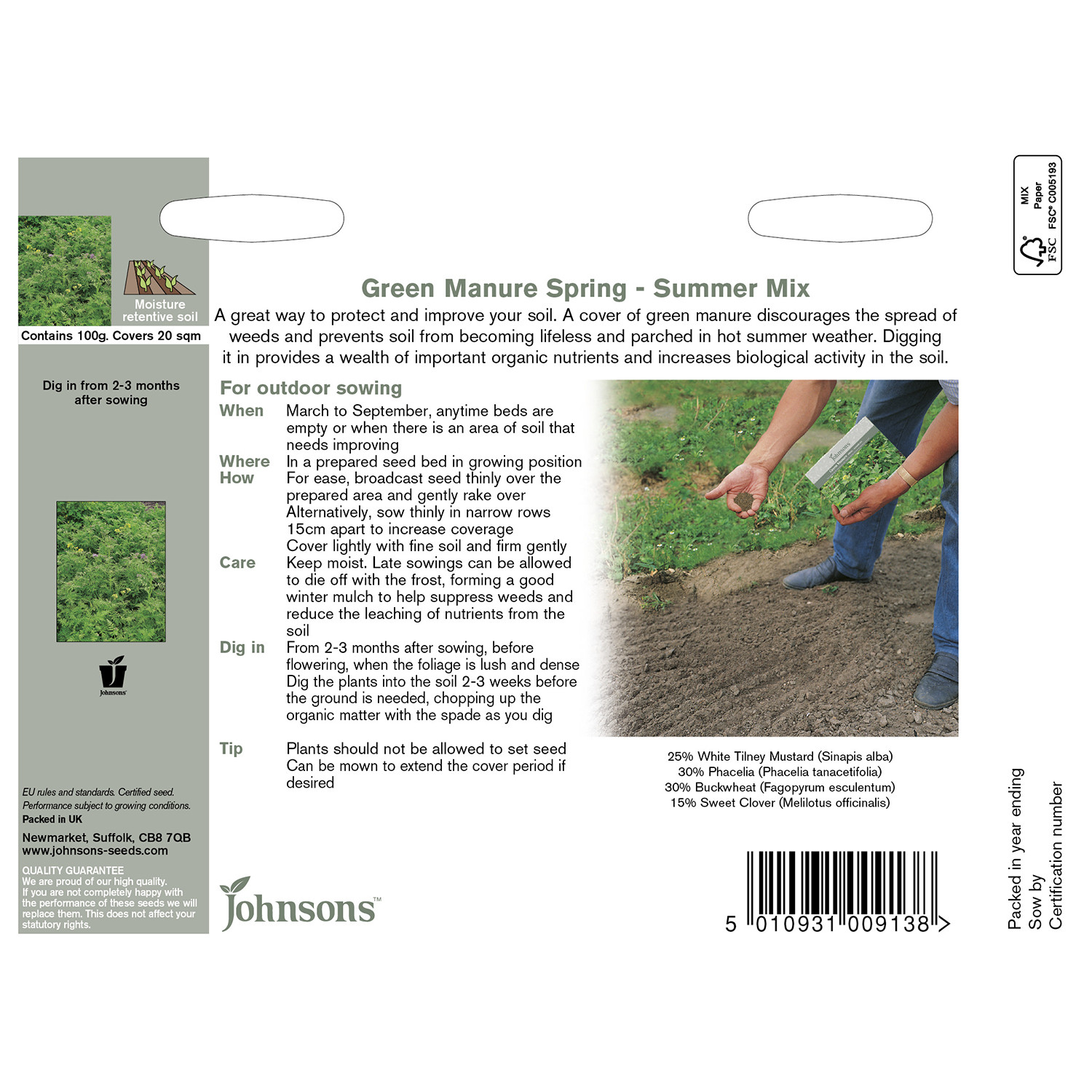Pack of Summer Mix Green Manure Spring Image 2