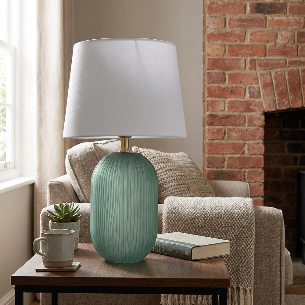 Elodie Glass Table Lamp - Green Image 5