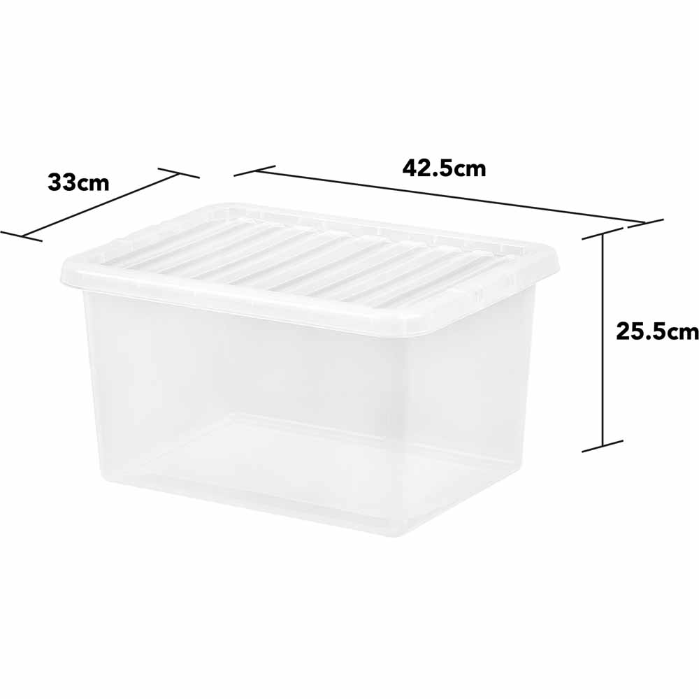 Wham 25L Clear Crystal Box and Lid 5 Pack Image 4