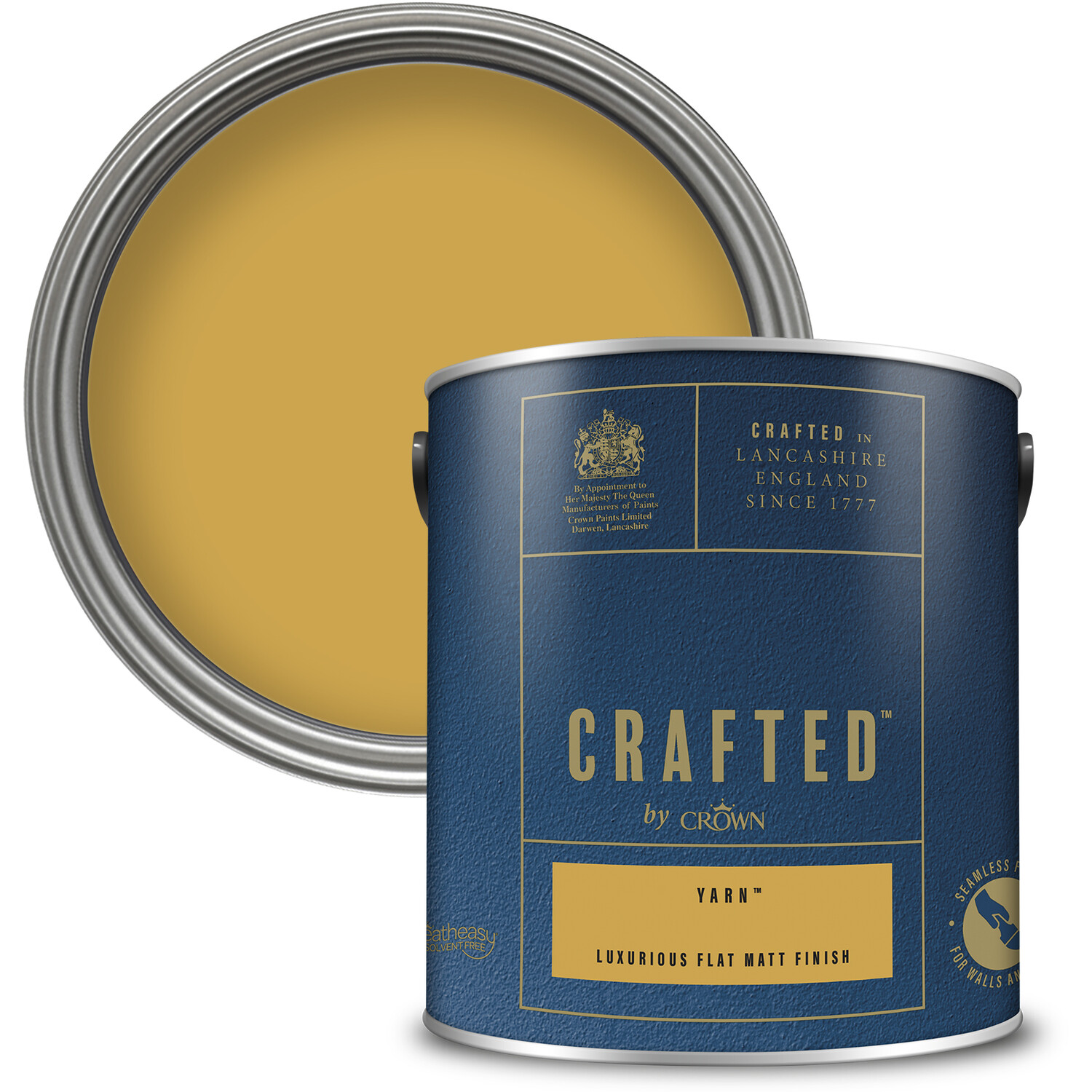 Crown Crafted Walls and Wood Yarn Luxurious Flat Matt Paint 2.5L Image 1
