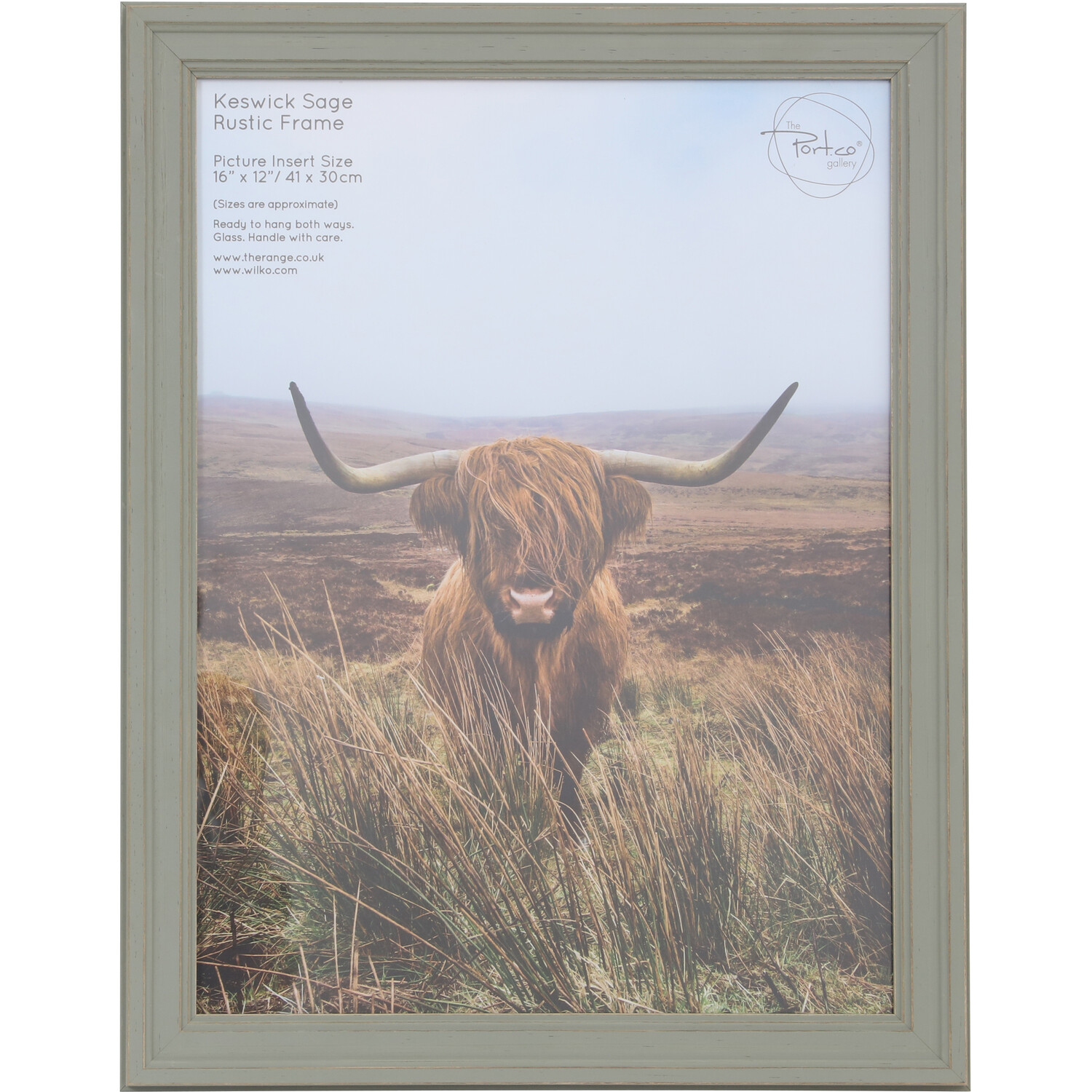 Keswick Sage Rustic Frame - Sage / 16x12in Image 1