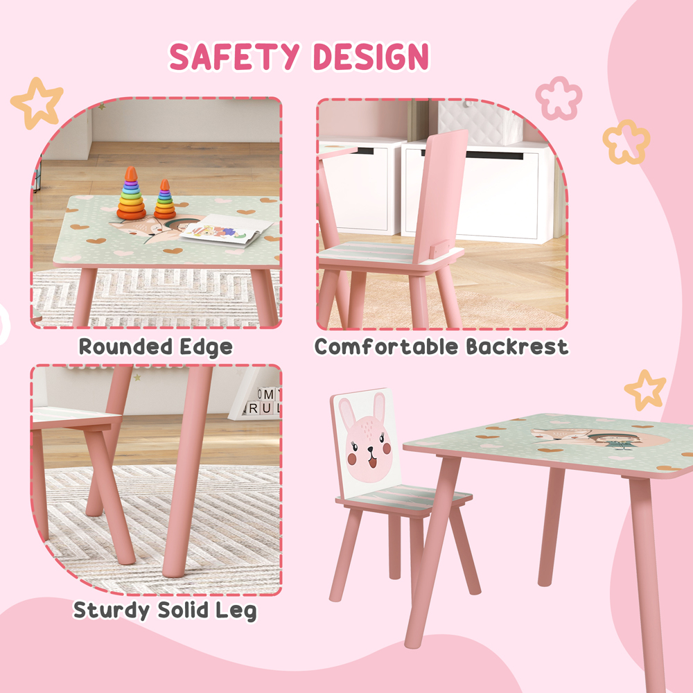 Pink table and chairs clearance