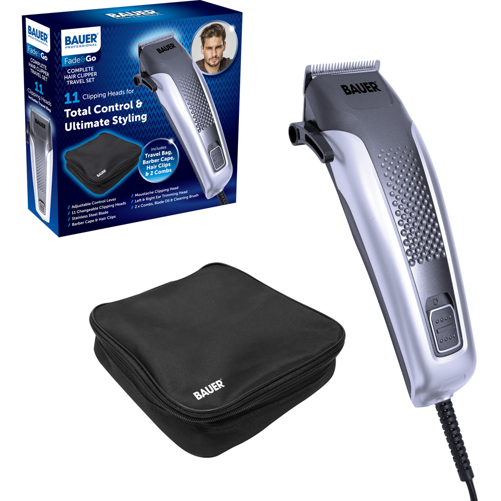 Bauer Hair Clipper Set with Travel Bag Image 2