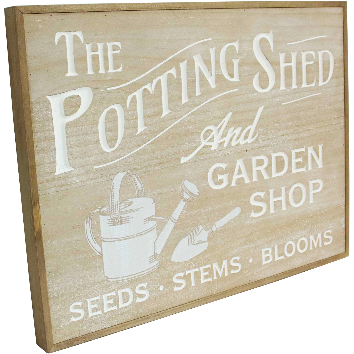 Potting Shed Wood Effect Plaque - Brown Image 3