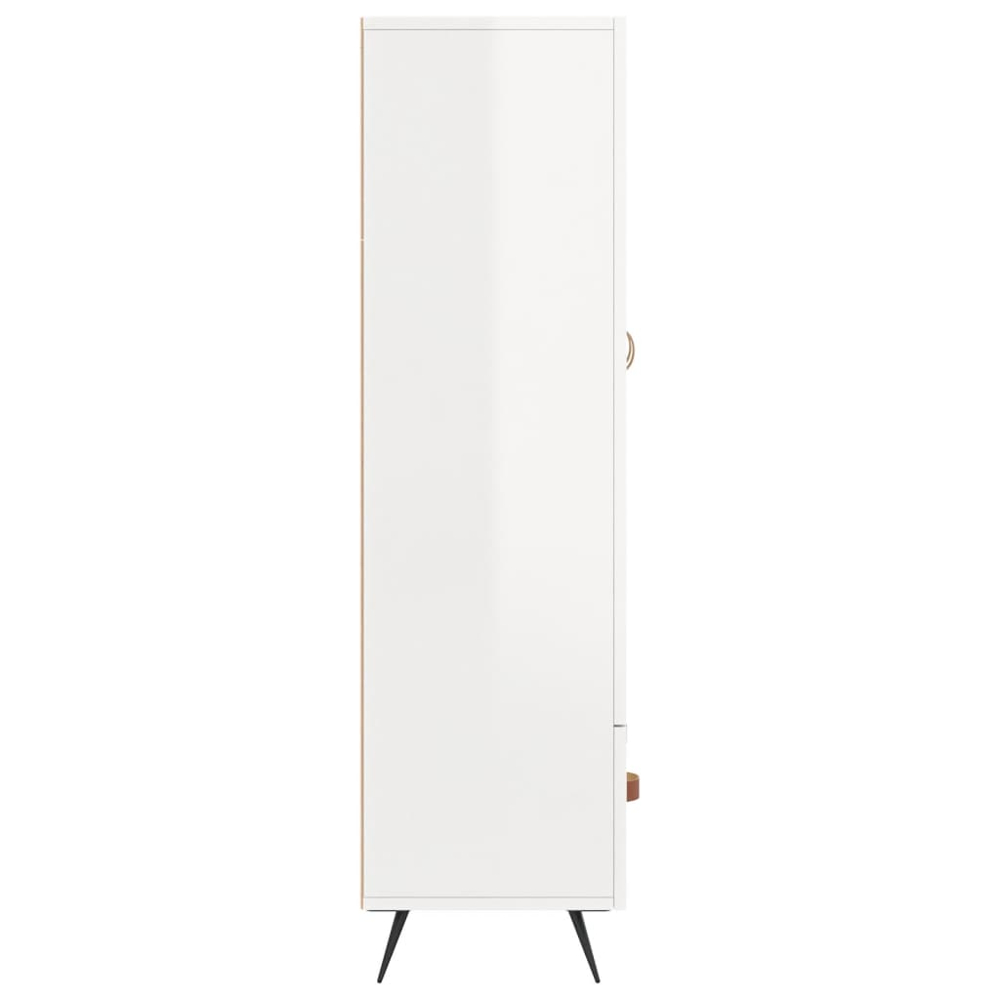 vidaXL 2 Door Single Drawer High Gloss White Highboard Image 7