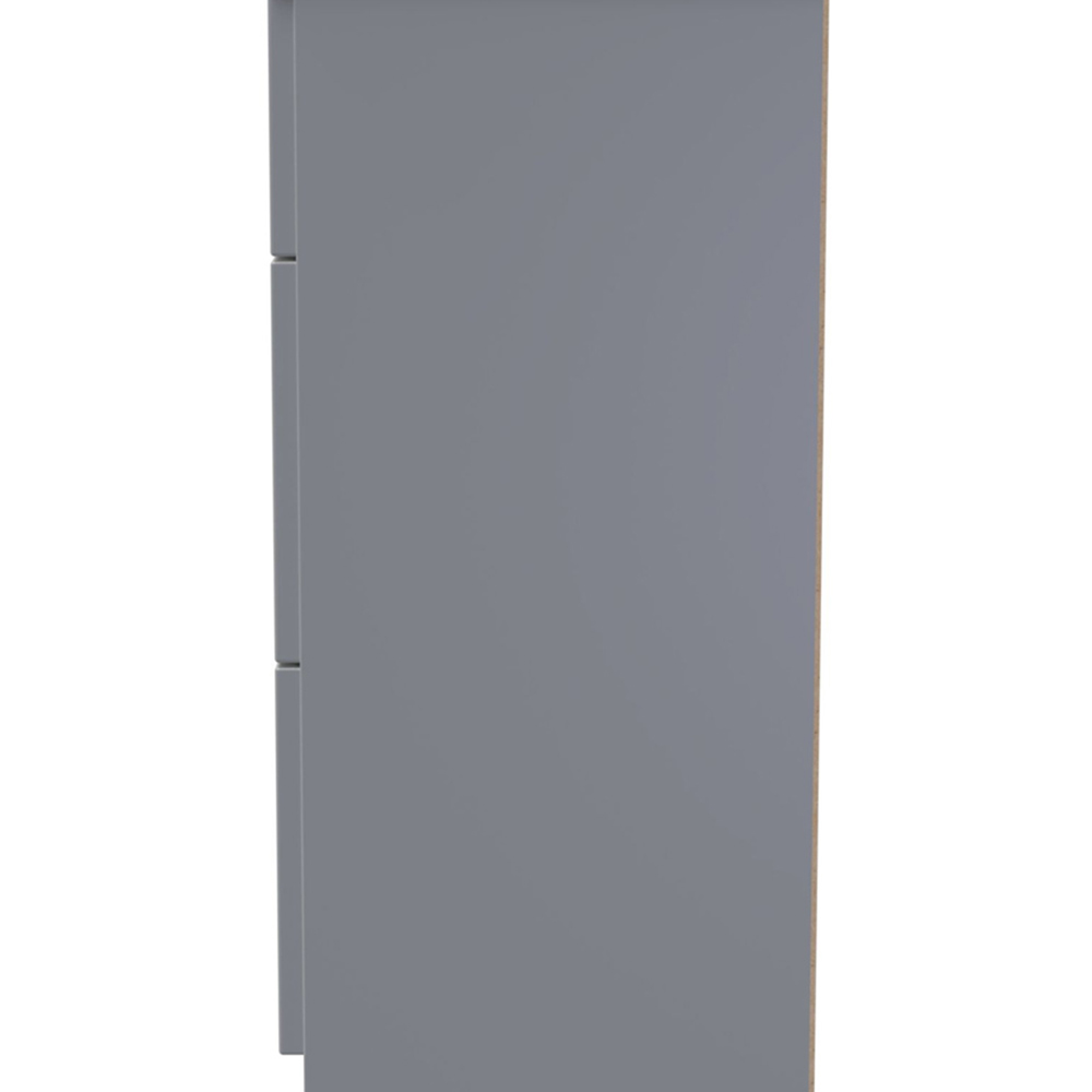 Crowndale Milan 3 Drawer Dusk Grey Deep Chest of Drawers Ready Assembled Image 3