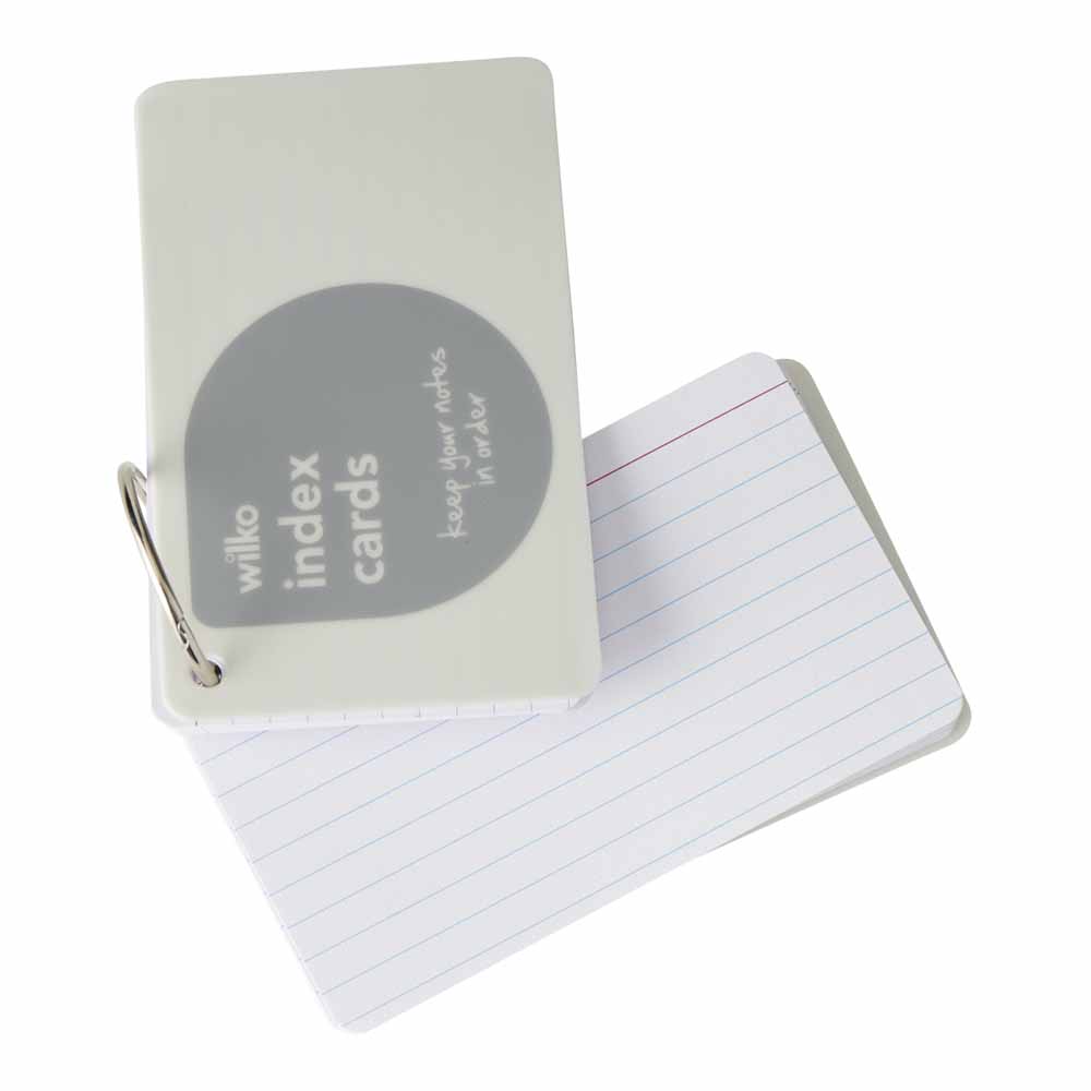 Wilko Ring Bound Index Cards 100 Sheets Image 3