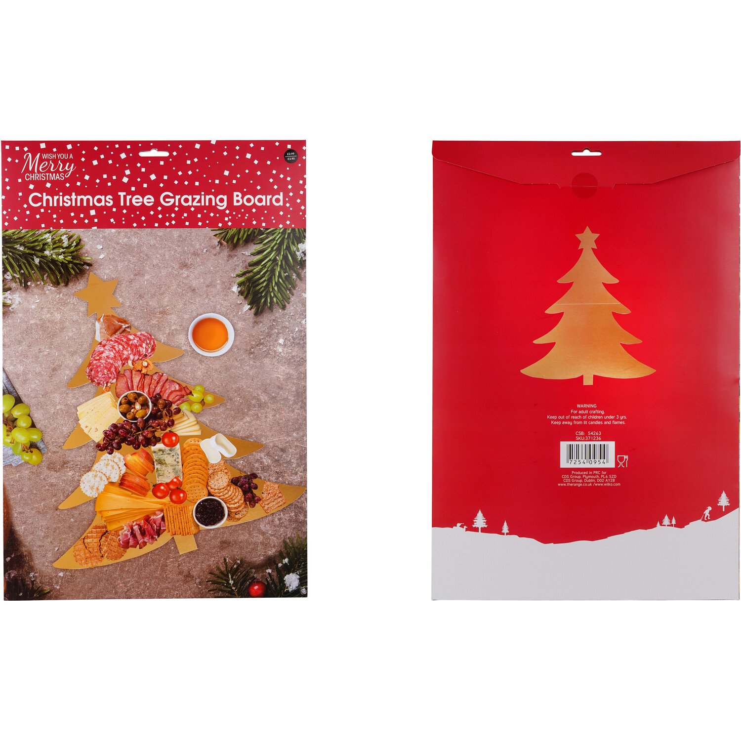 Christmas Tree Grazing Board - Wood Image 3