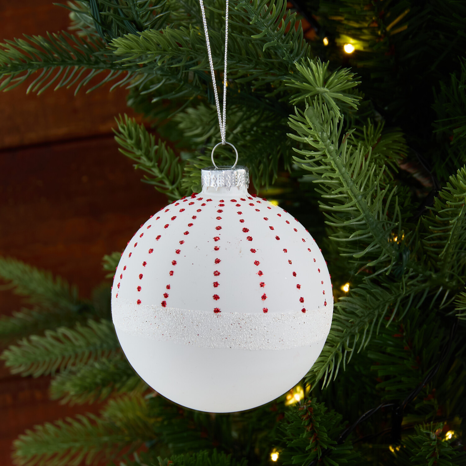 Matte White Winter Bauble White Image 3