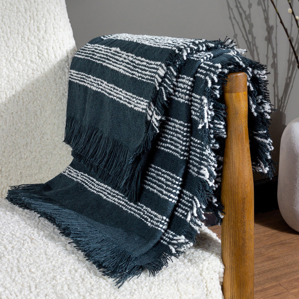 Hoem Jour Dusk Woven Fringed Throw 130 x 180cm Image 2