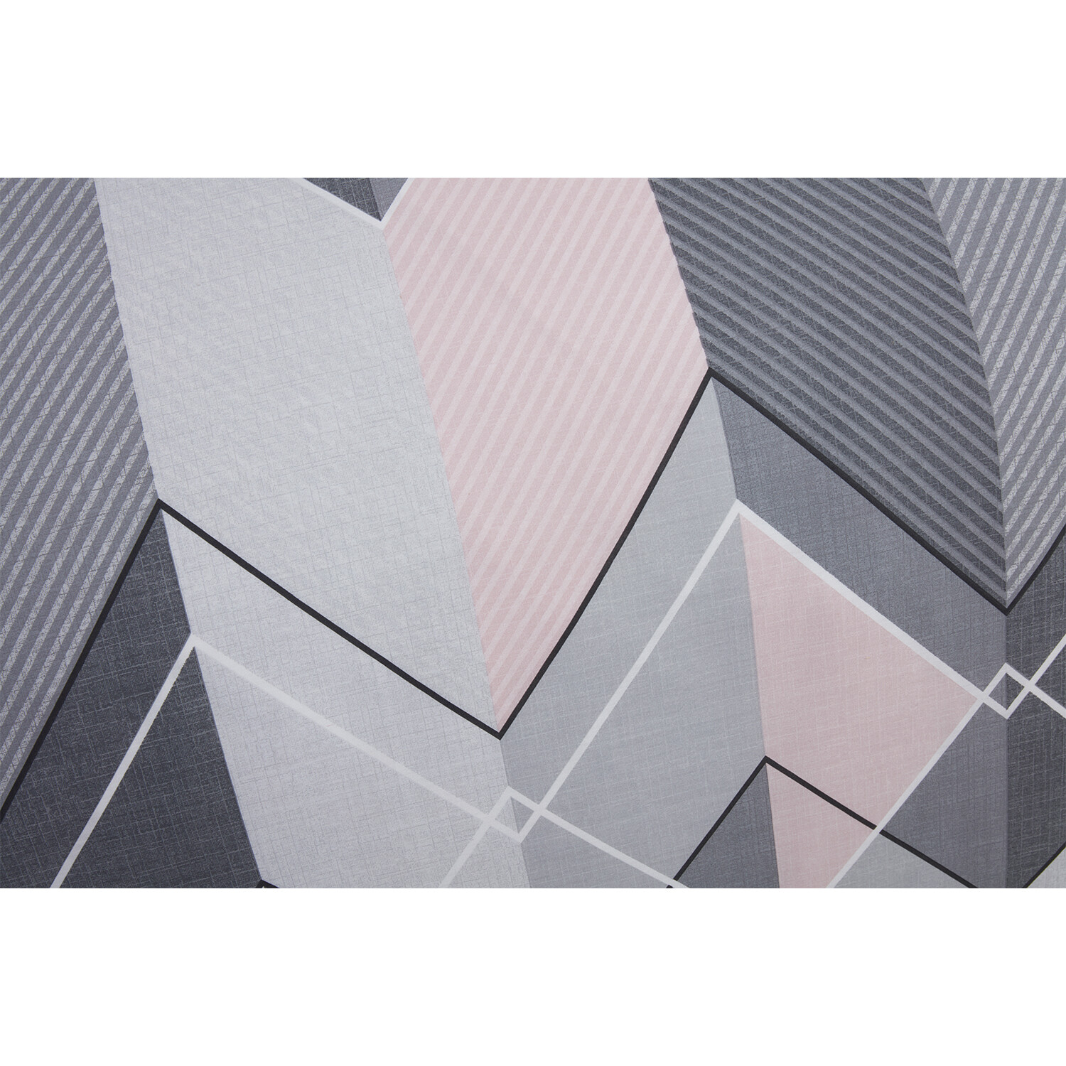 My Home King Pink Chevron Duvet Cover and Pillowcase Image 5