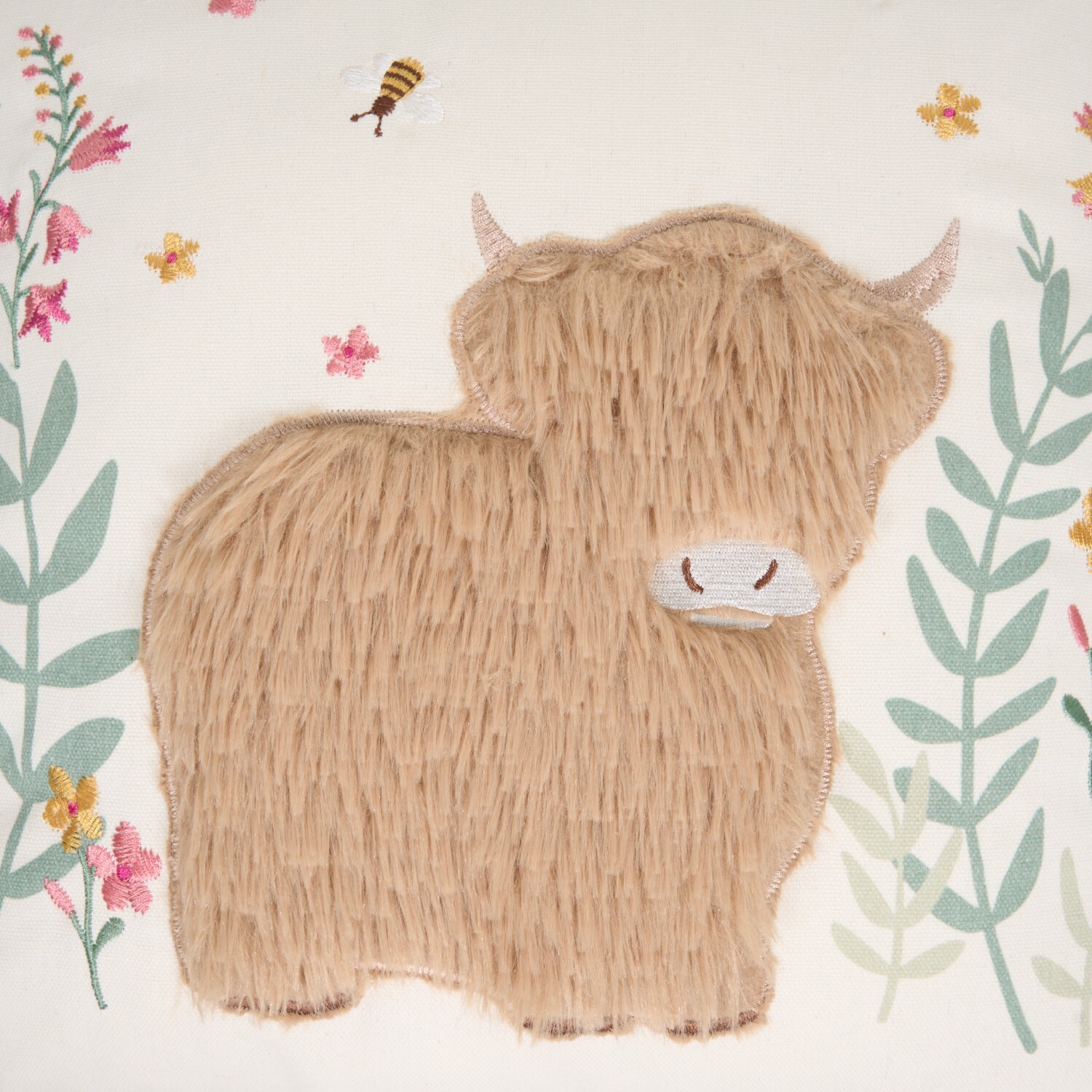 Meadow Highland Cow Cushion Image 2