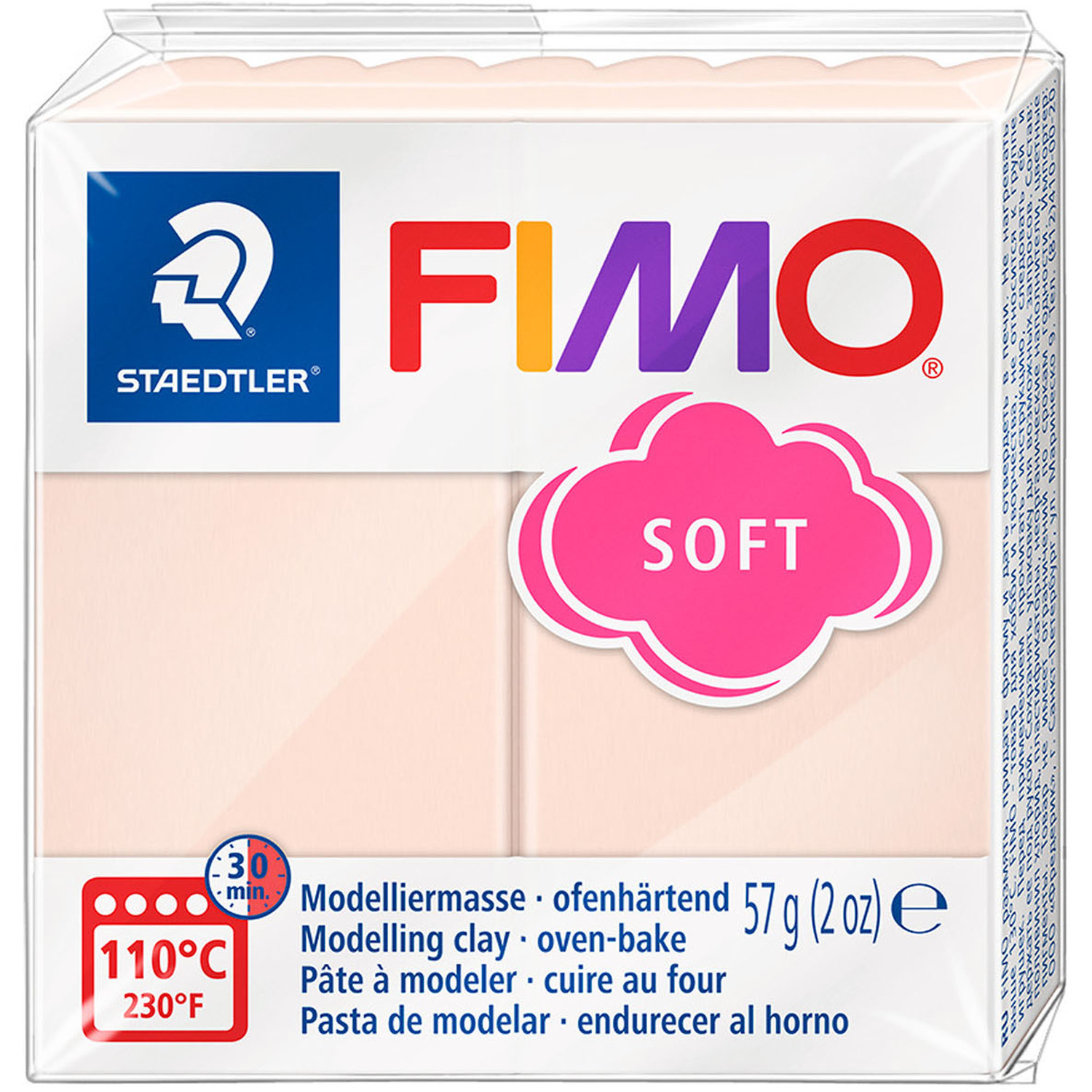 Staedtler FIMO Soft Modelling Clay Block - Light Flesh Image 1