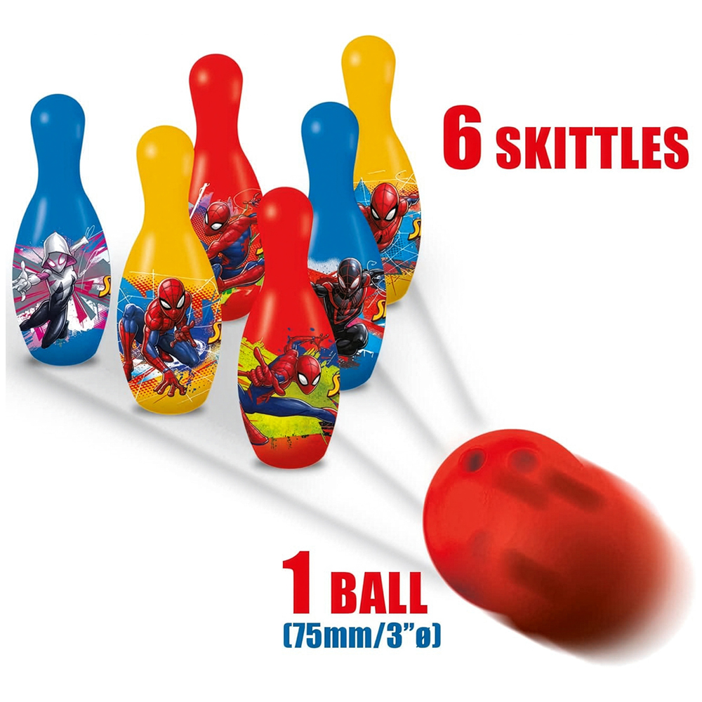 Mondo Kids Marvel Spider-Man Indoor and Outdoor Bowling Game Set Image 5