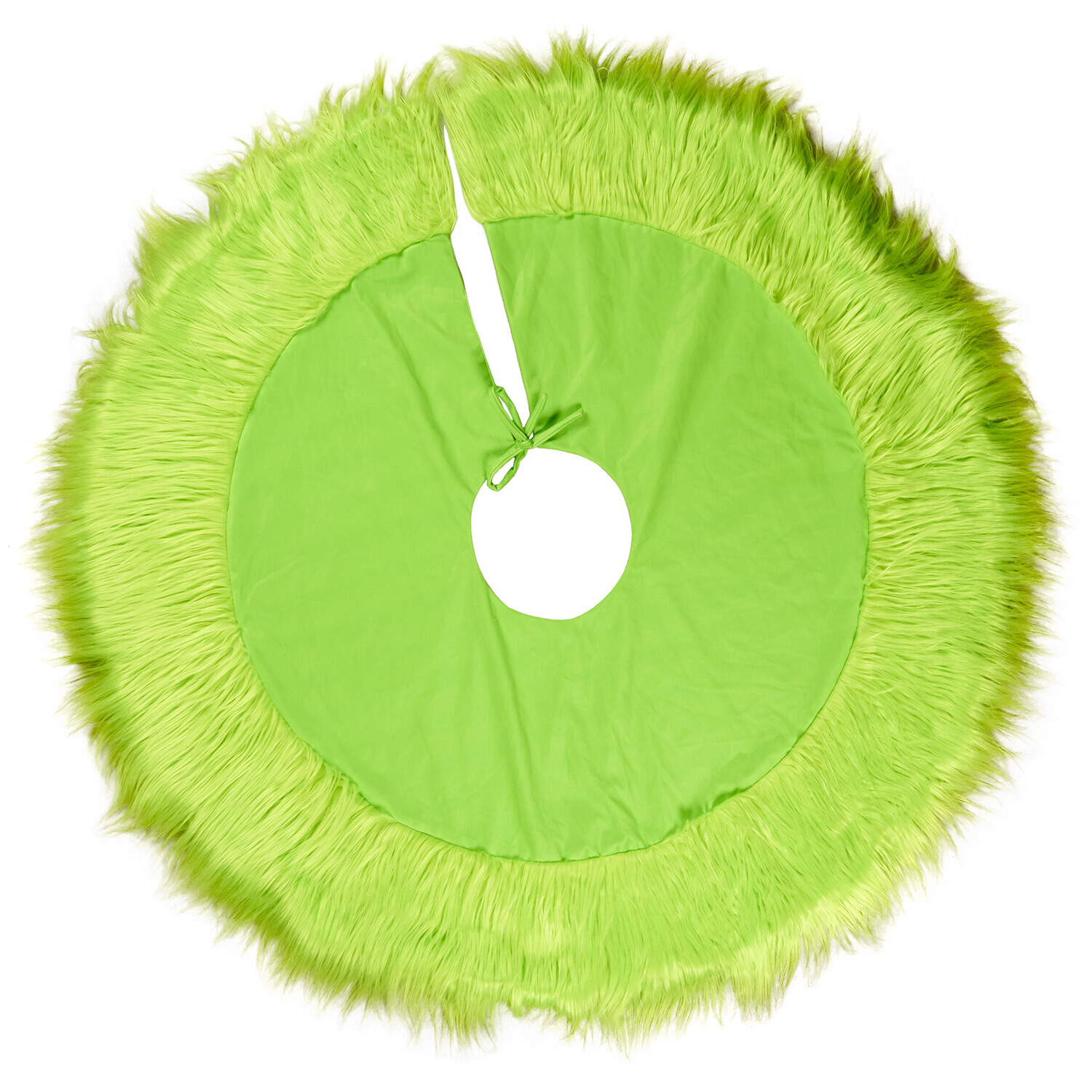 Fluffy Tree Skirt Green Image 1
