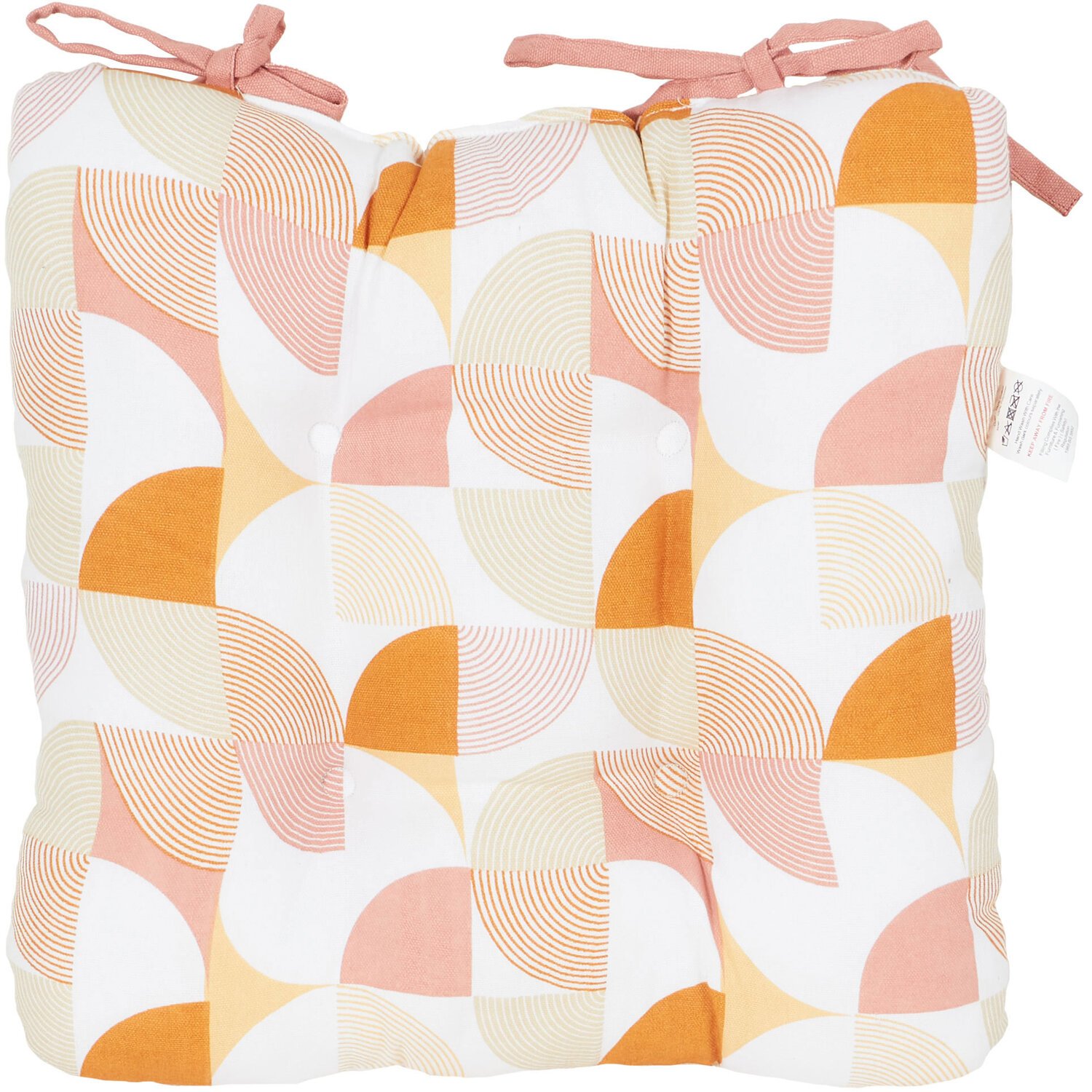 Geometric Seat Pad - Pink Image 1