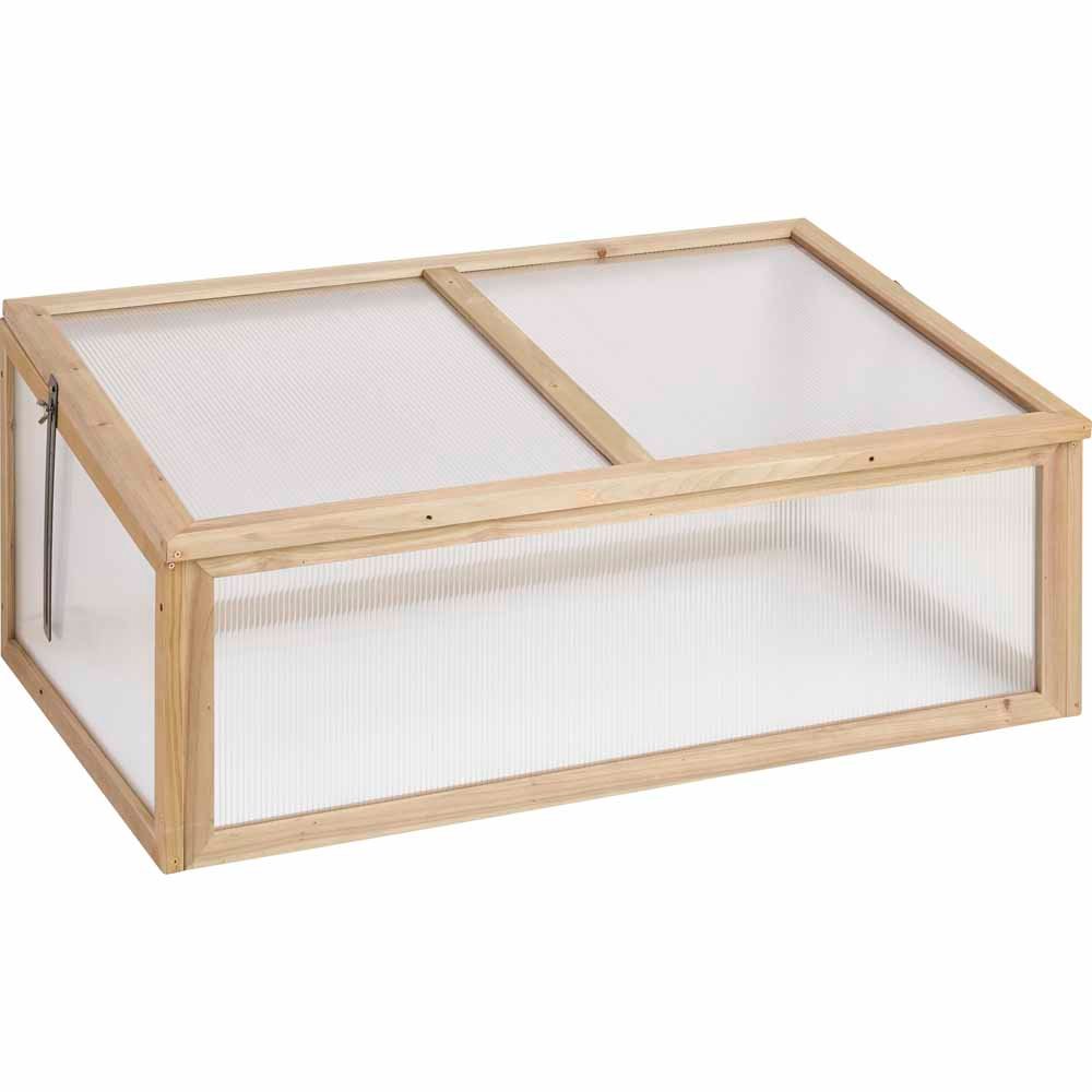 Wilko Wooden Cold Frame Greenhouse Image 1