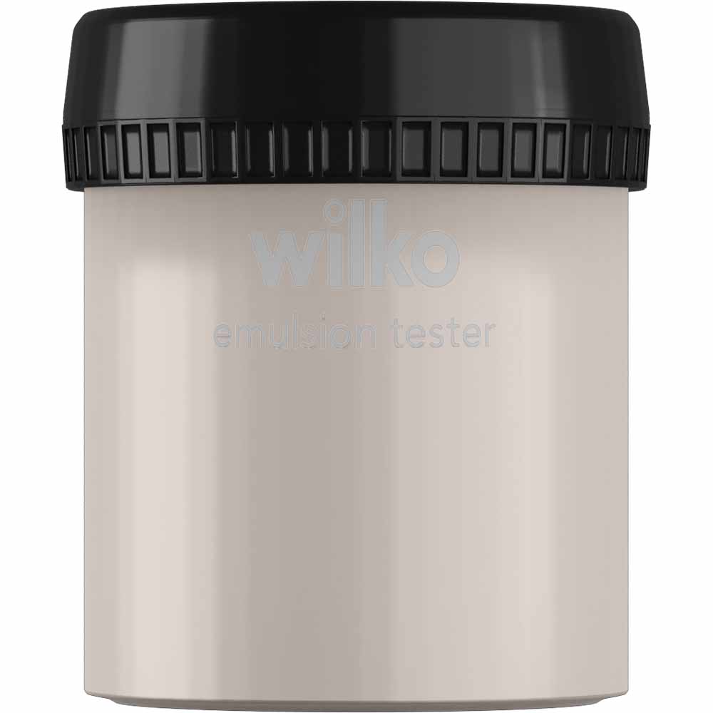 Wilko Tester Pot Velvet Mocha Emulsion Paint 75ml Test the look and feel of your favourite colour on your walls with this tester pot of our emulsion paint in velvet mocha shade. Also known as latex paint, it consists of a pigment and binder that binds with water used as a carrier. Our water-based paints are the most common and environmentally responsible paint options. This paint dries in two to four hours, provides great colour retention over time and produces fewer odours. These water-based paints are the first choice for interior paints and are the most popular choice for professionals and DIY. Our paint can be used on walls, ceilings, interior and exterior wood and metal (such as front doors and skirting boards) and still provide the durability of traditional solvent-based paints. This water-based paint contains low VOC, meaning it has 0.3–7.99% of the volatile organic compound, which means the paint won't release harmful gas compared to traditional paint. Since the paint contains minimal VOC, it helps improve the air quality, is better for the environment and has a subtler odour. Size: 75ml.