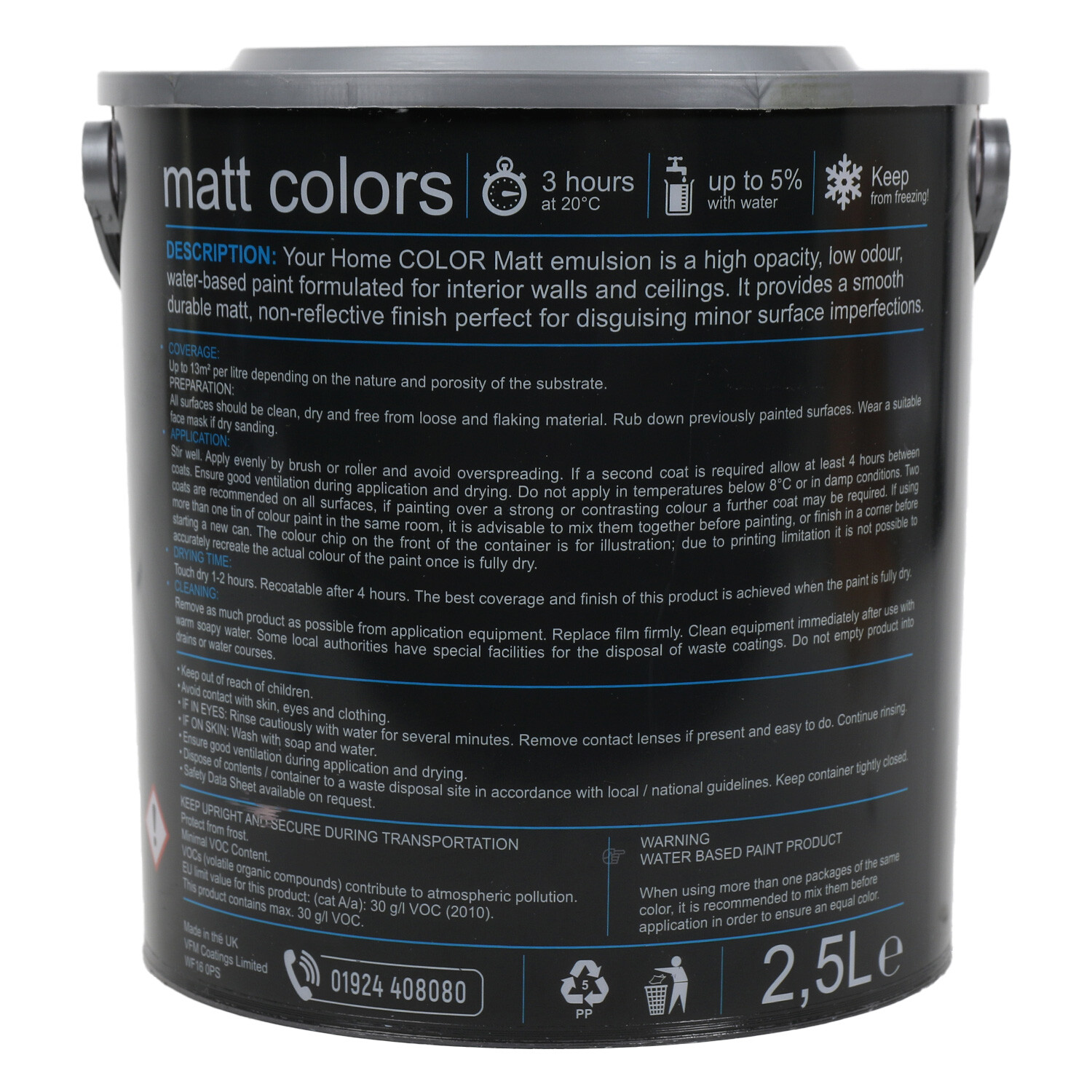 Your Home Walls & Ceilings Dusky Rose Matt Emulsion Paint 2.5L Image 2