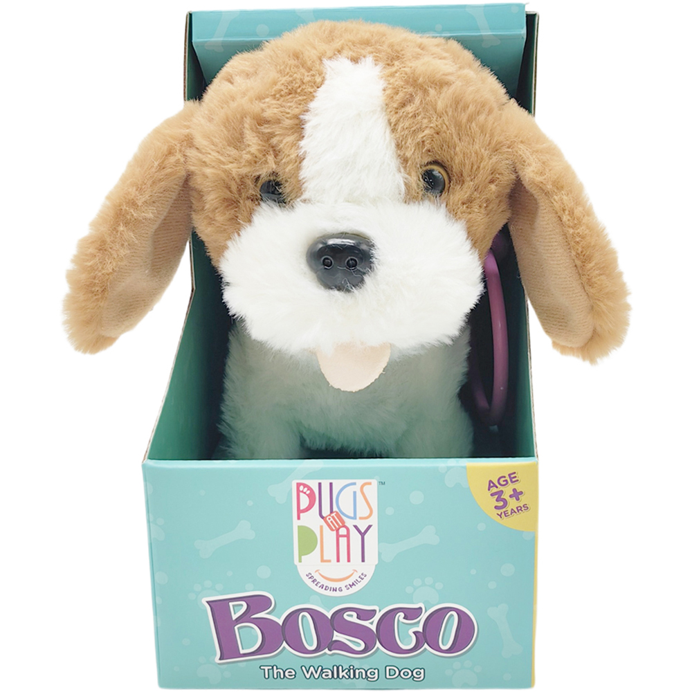 Pugs at Play Bosco Interactive Walking Dog Plush Soft Toy with Hand Control Lead Image 2