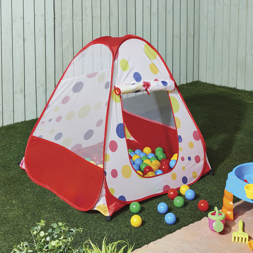 Red Spotty Pop Up Play Tent Image 2