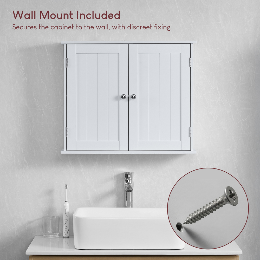 BATH VIDA Priano White 2 Door Bathroom Cabinet Image 7