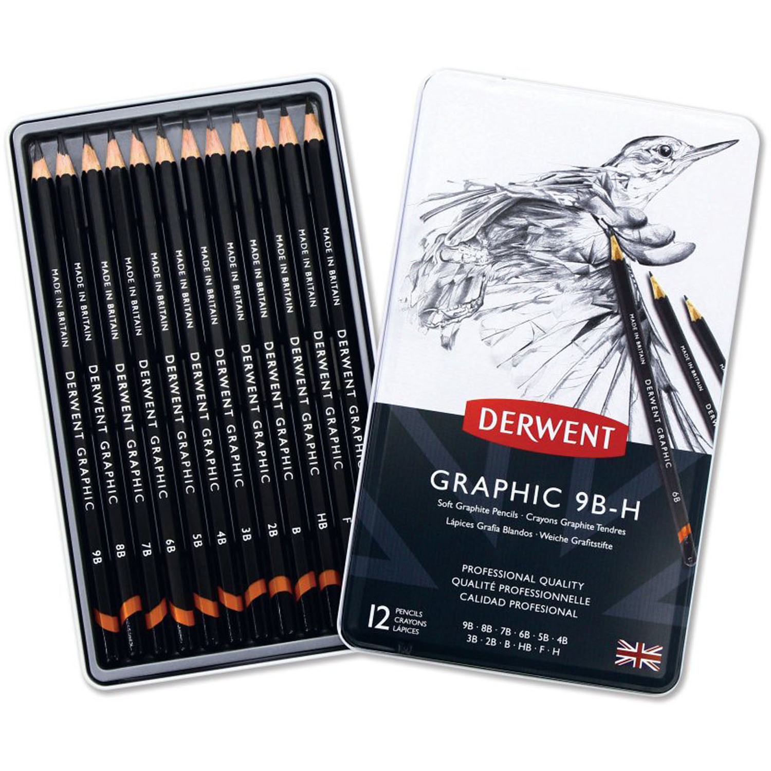 Pack of 12 Derwent Graphic Sketching Pencils Image 3
