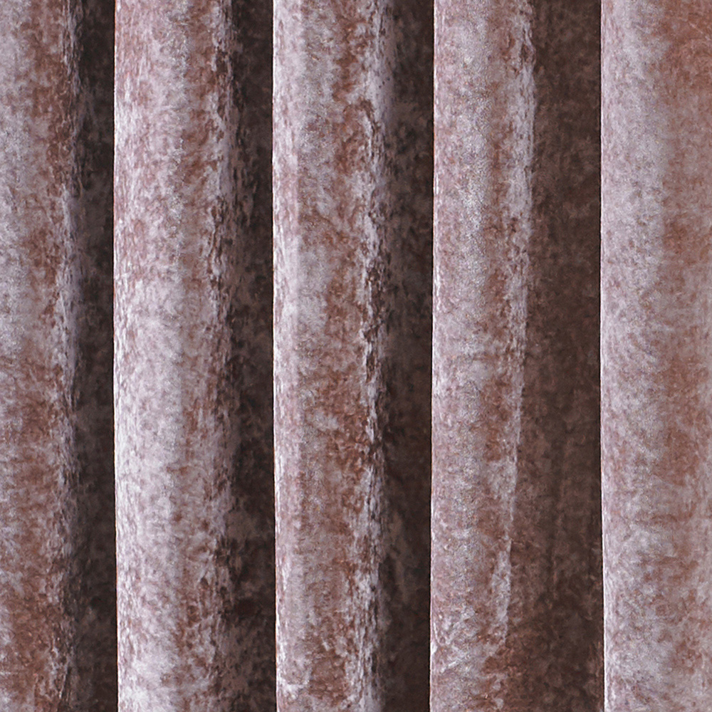 Paoletti Verona Pink Crushed Velvet Eyelet Curtain 229 x 168cm Image 4